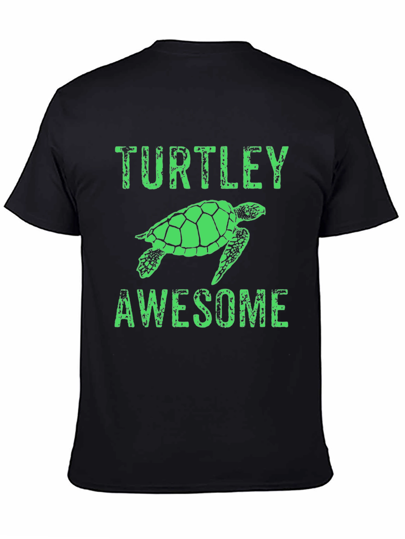 Turtley Awesome Graphic Tee - Black Cotton Blend