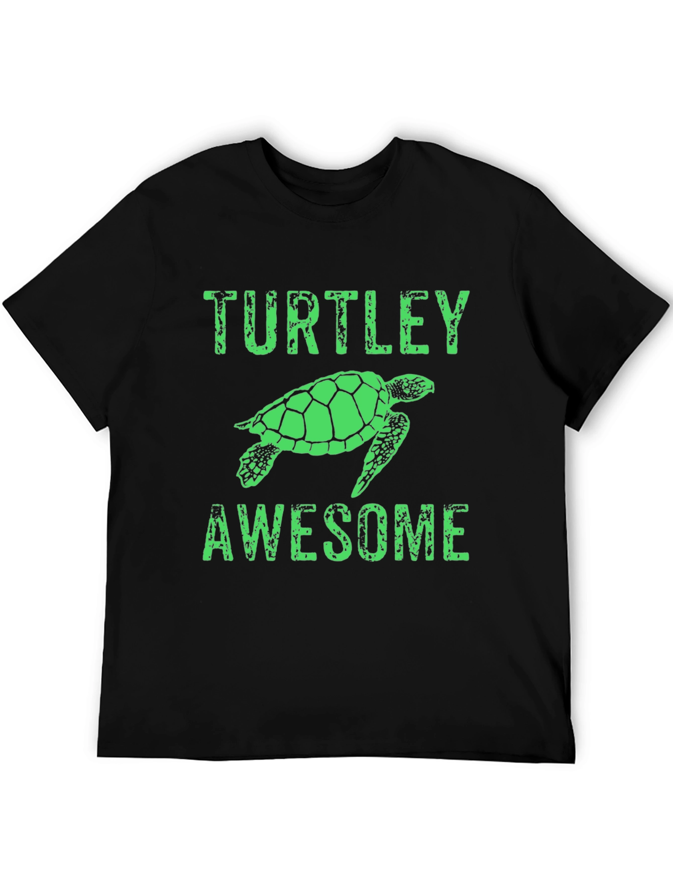 Turtley Awesome Graphic Tee - Black Cotton Blend