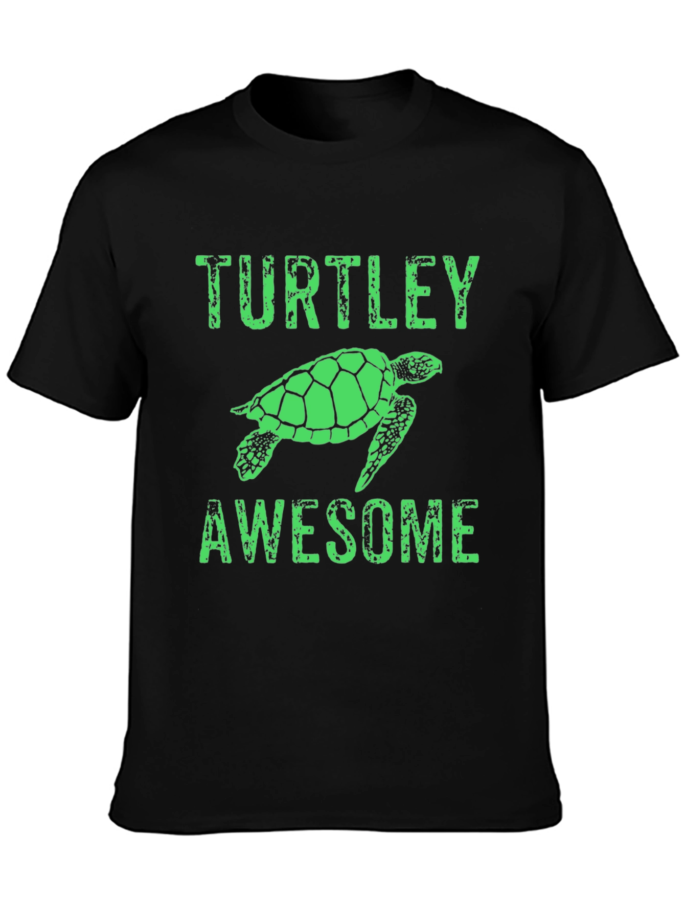 Turtley Awesome Graphic Tee - Black Cotton Blend