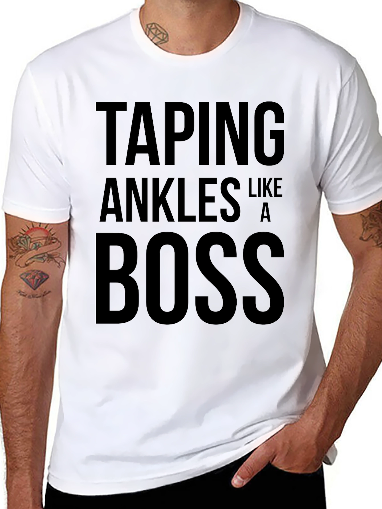 Taping Ankles Like a BOSS Black T-Shirt