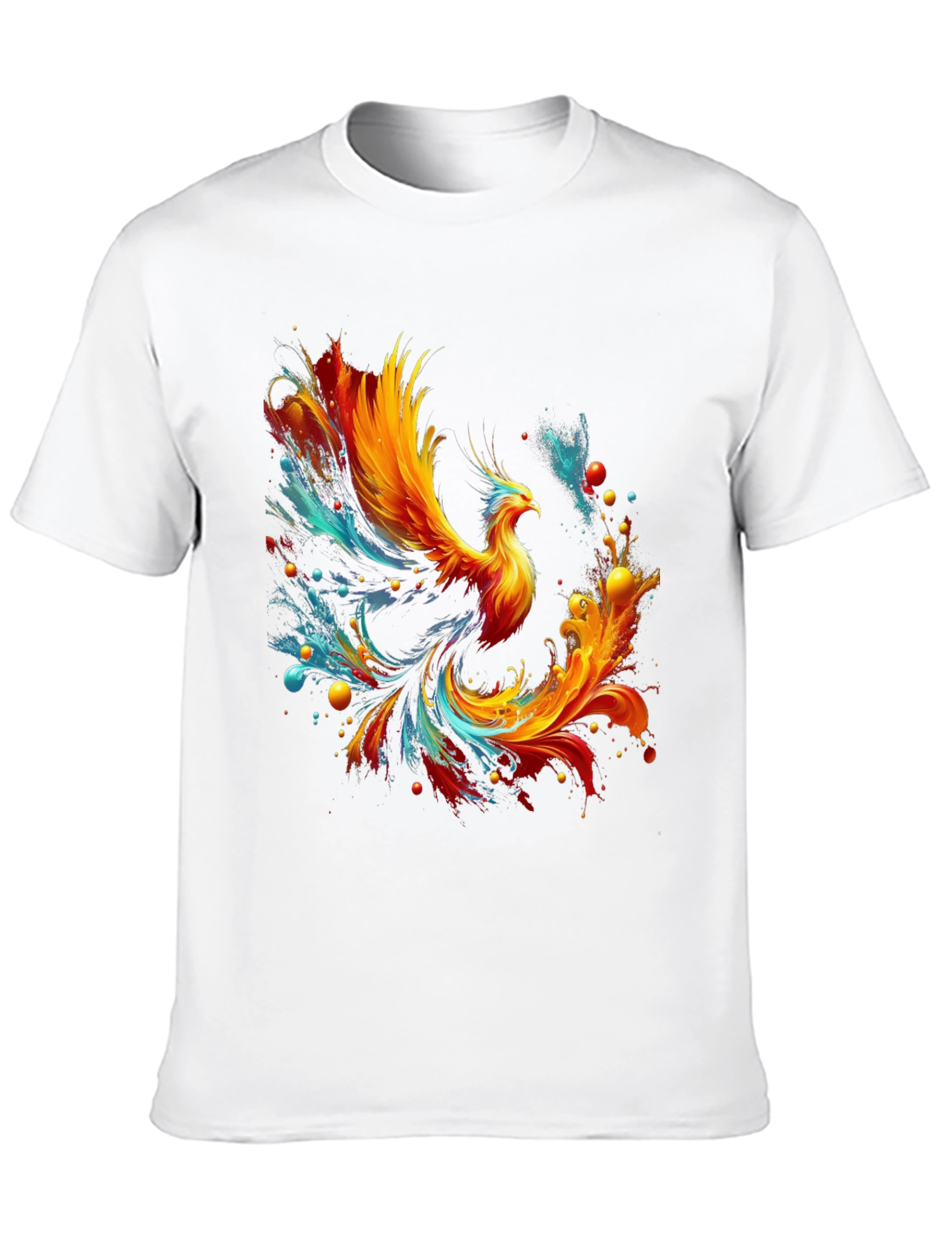 Fiery Phoenix Graphic Tee - Mens Black T-Shirt