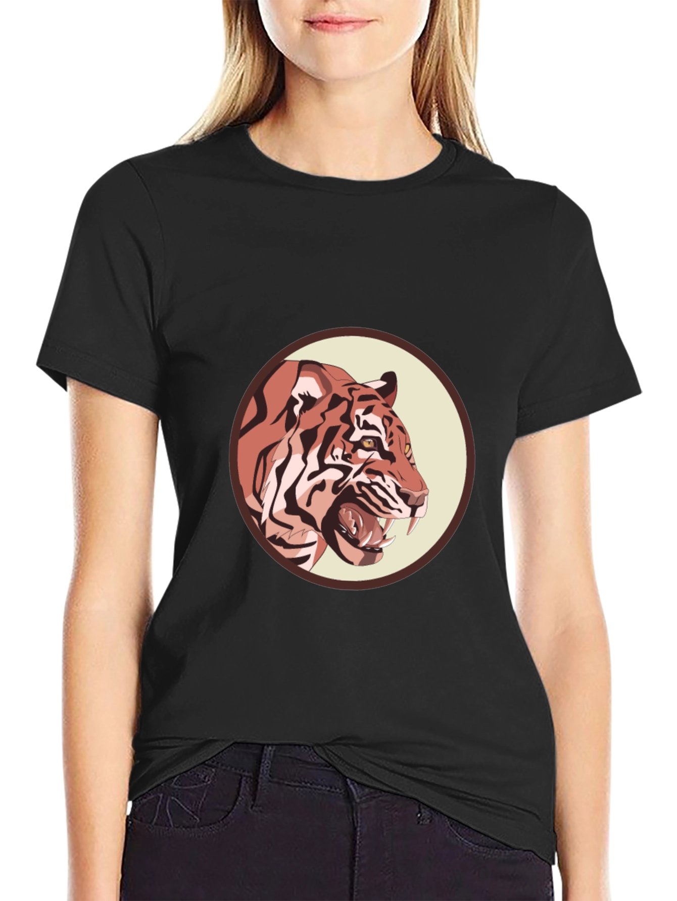 Tiger Graphic Black T-Shirt
