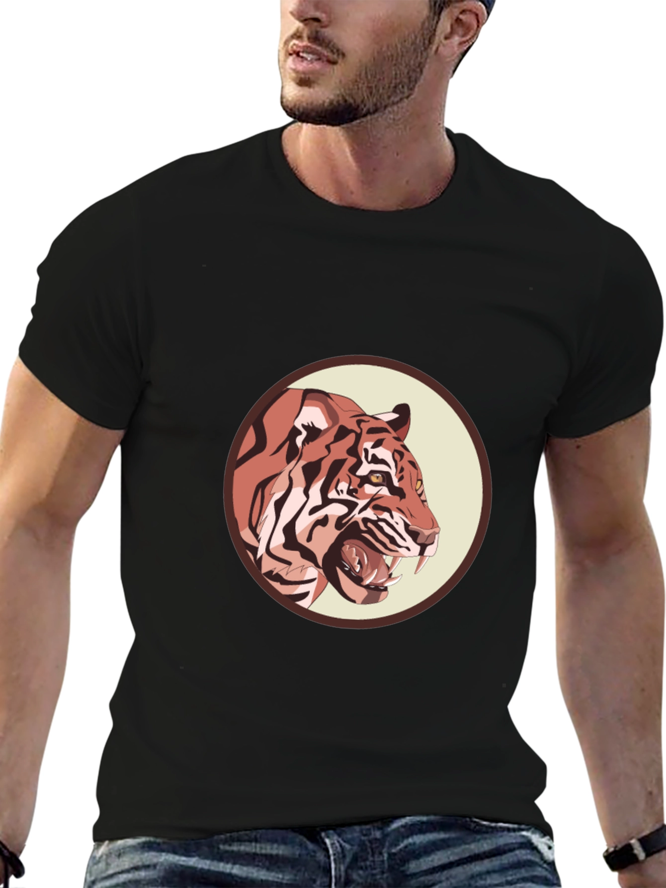 Tiger Graphic Black T-Shirt