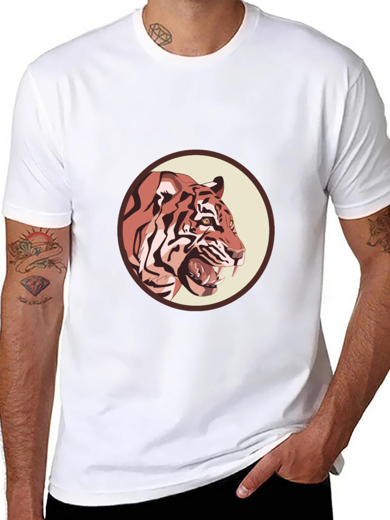 Tiger Graphic Black T-Shirt