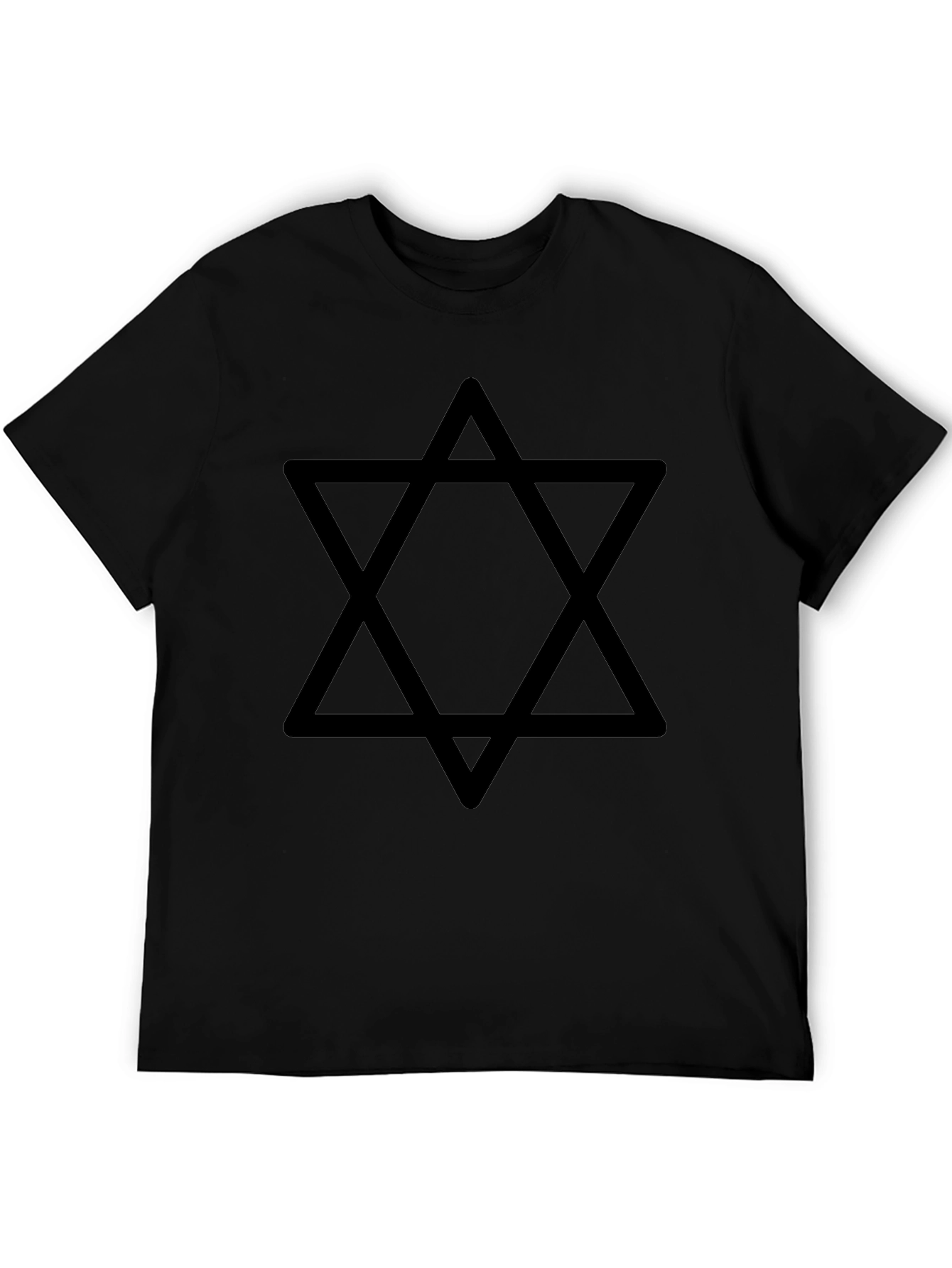Star of David Mens Black Graphic Tee