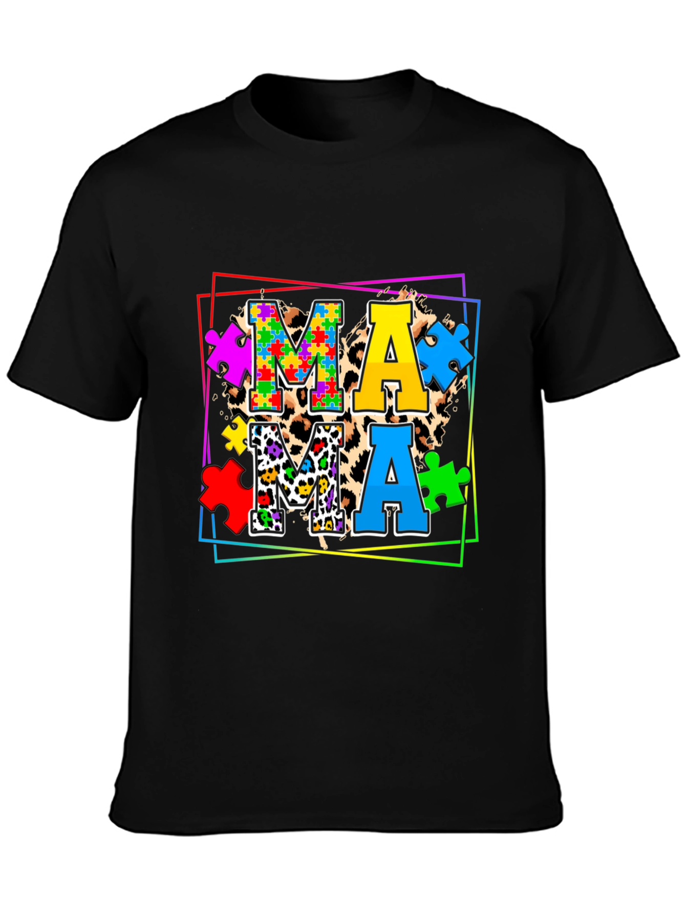 Mama Autism Puzzle Piece T-Shirt