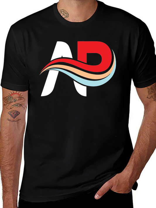 Stylish Black T-Shirt with Unique Graphic Design