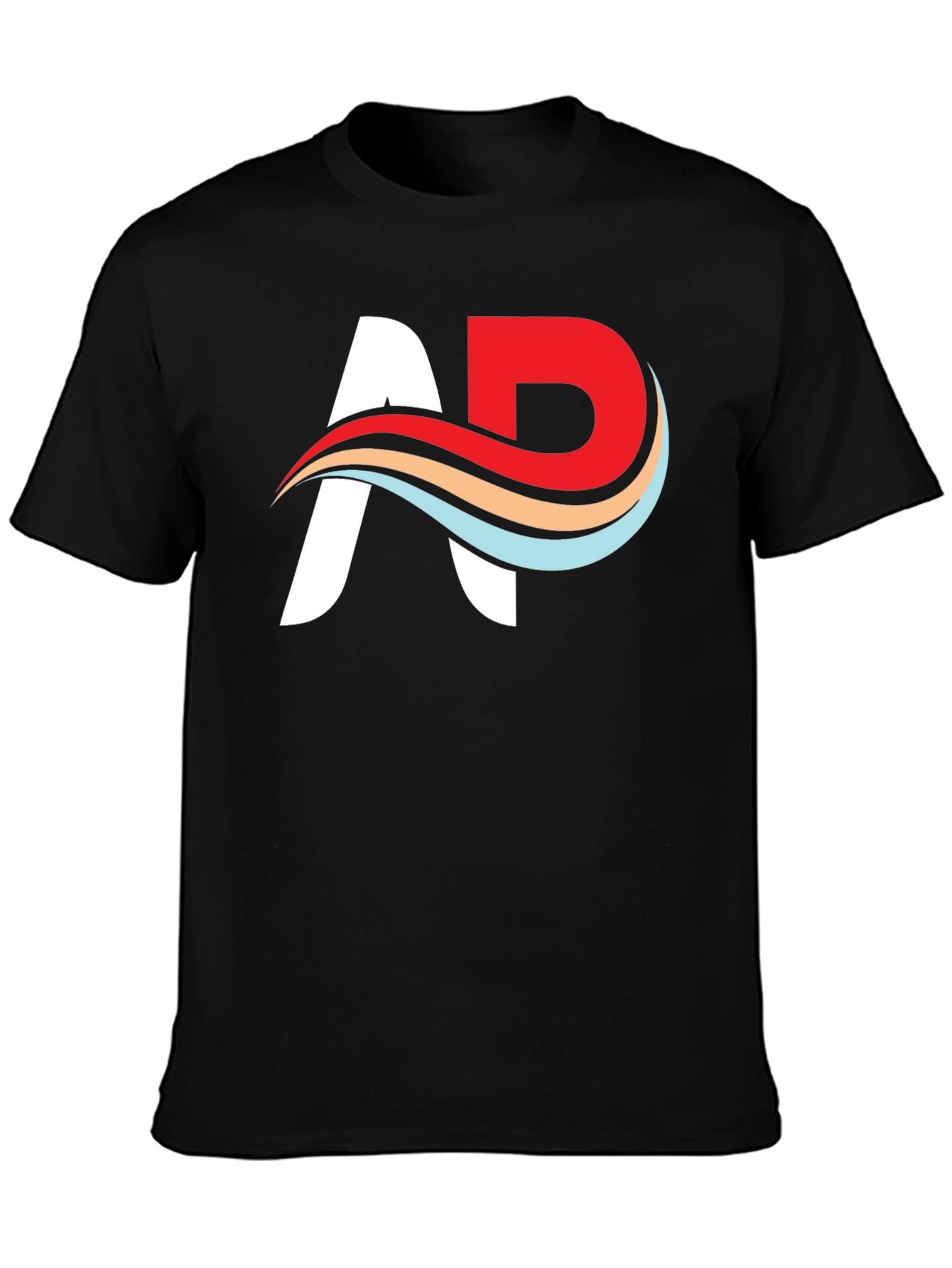 Stylish Black T-Shirt with Unique Graphic Design