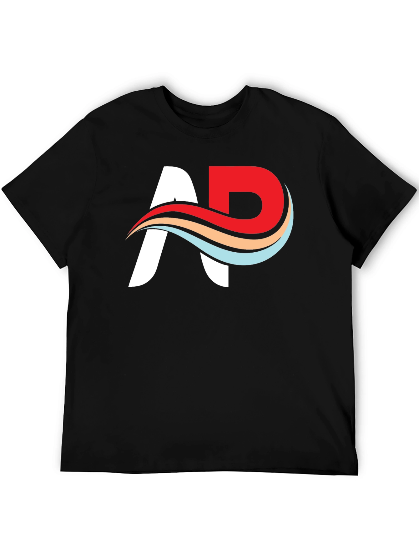 Stylish Black T-Shirt with Unique Graphic Design
