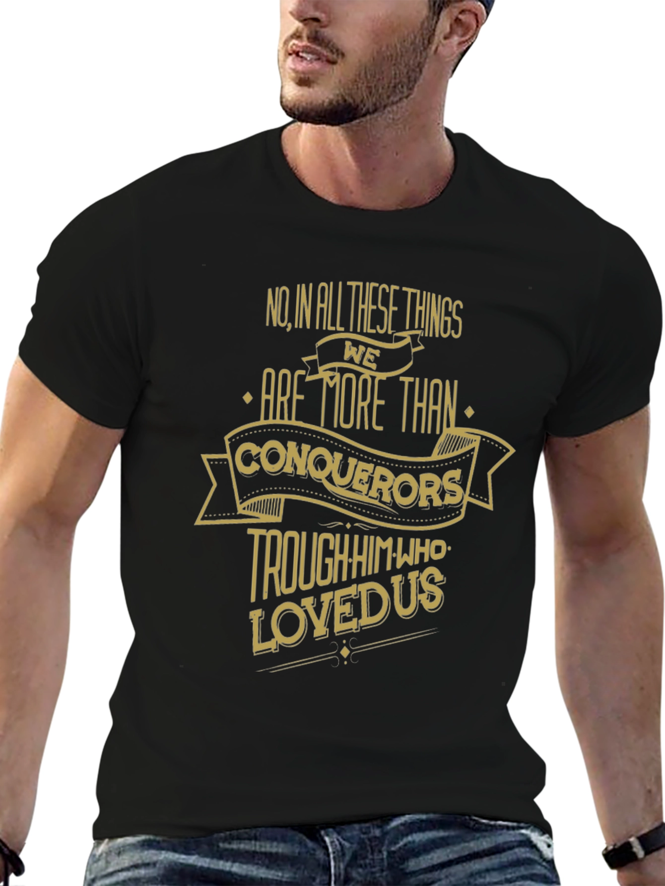 More Than Conquerors Black T-Shirt