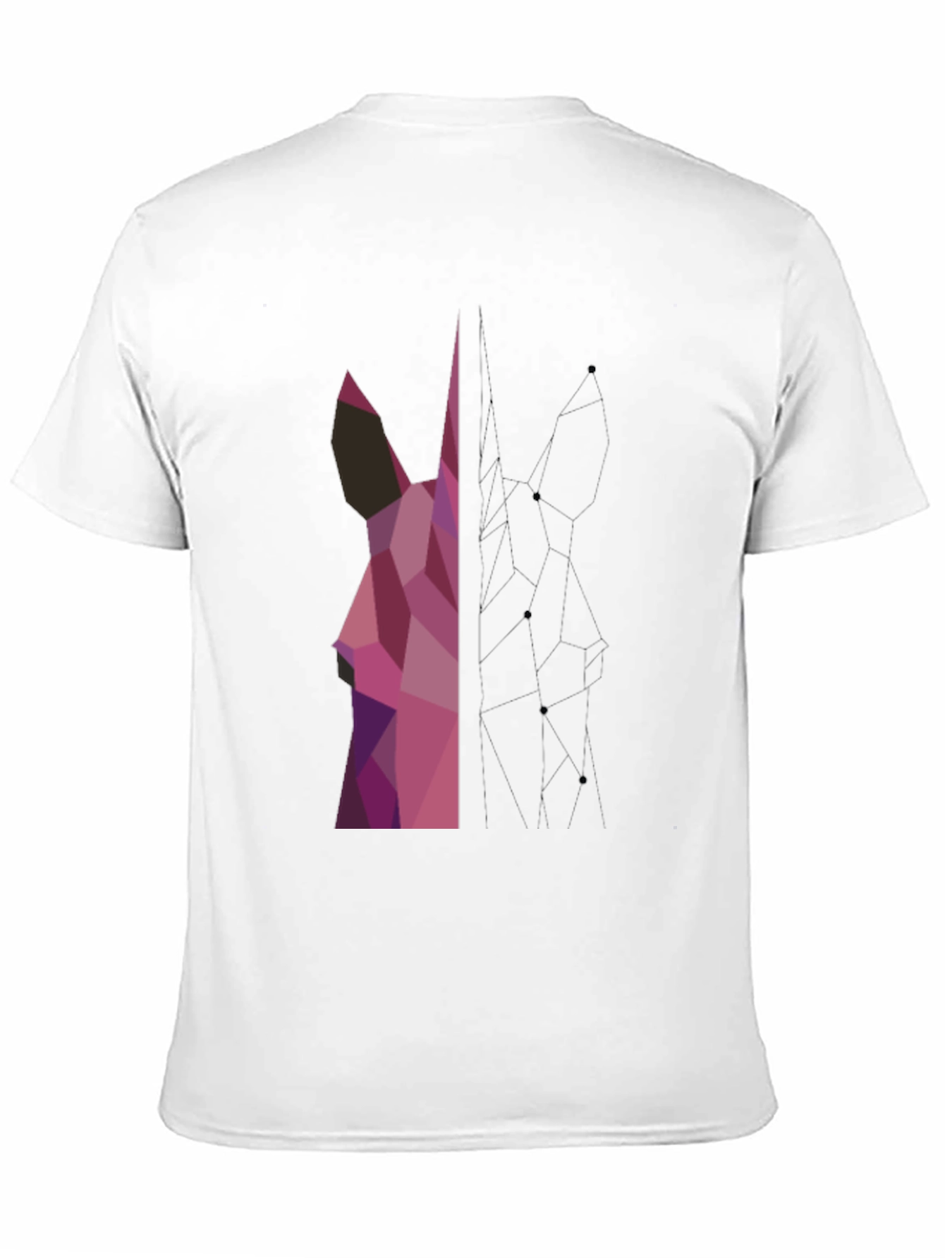 Geometric Deer Graphic Tee - Modern Art Shirt
