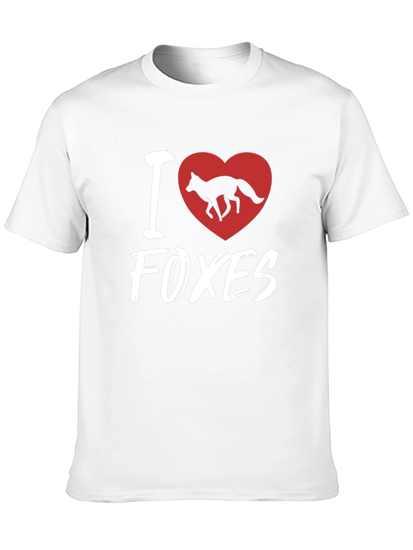 I Heart Foxes Black T-Shirt