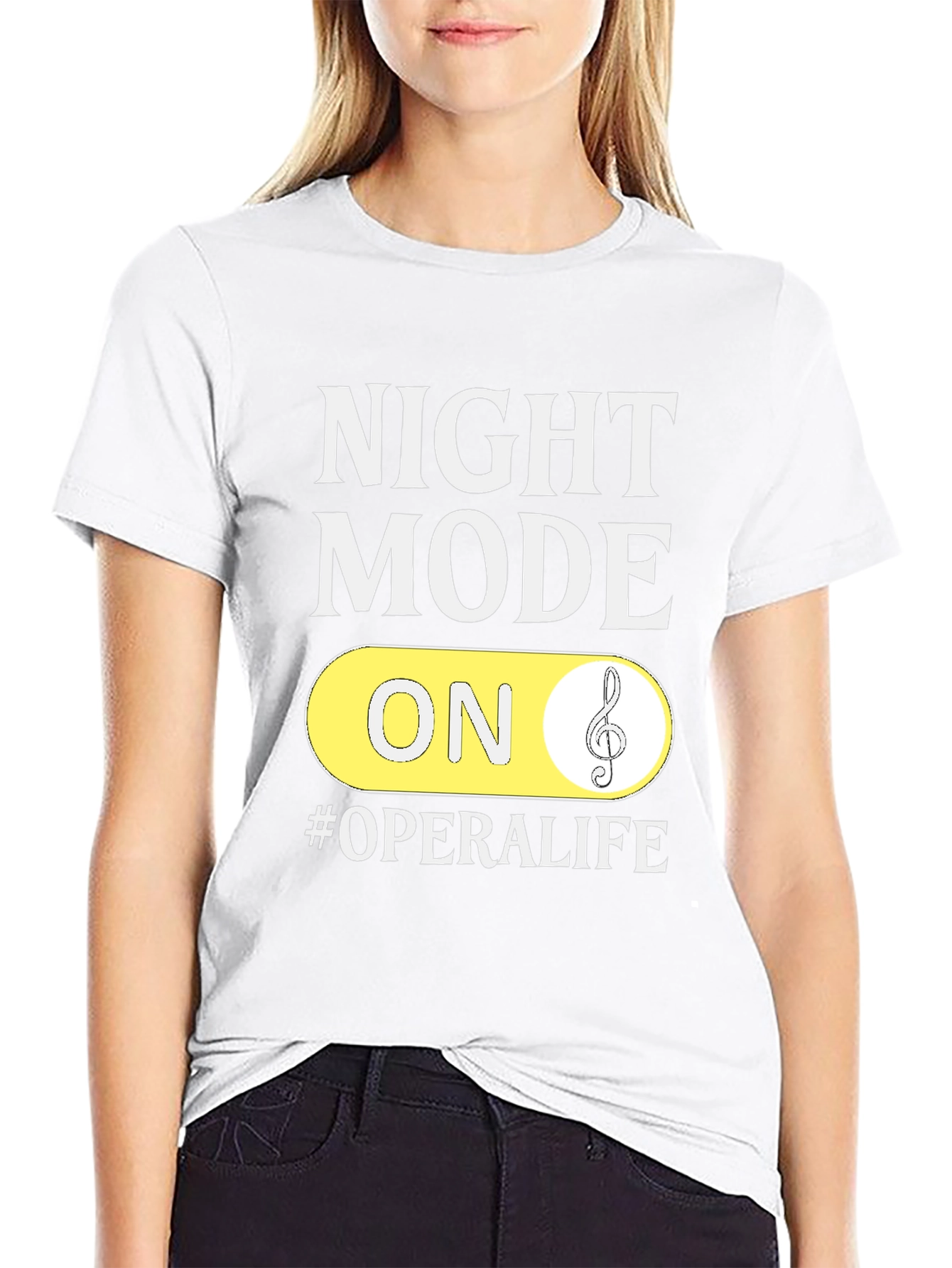 Night Mode On #OperaLife Black T-Shirt