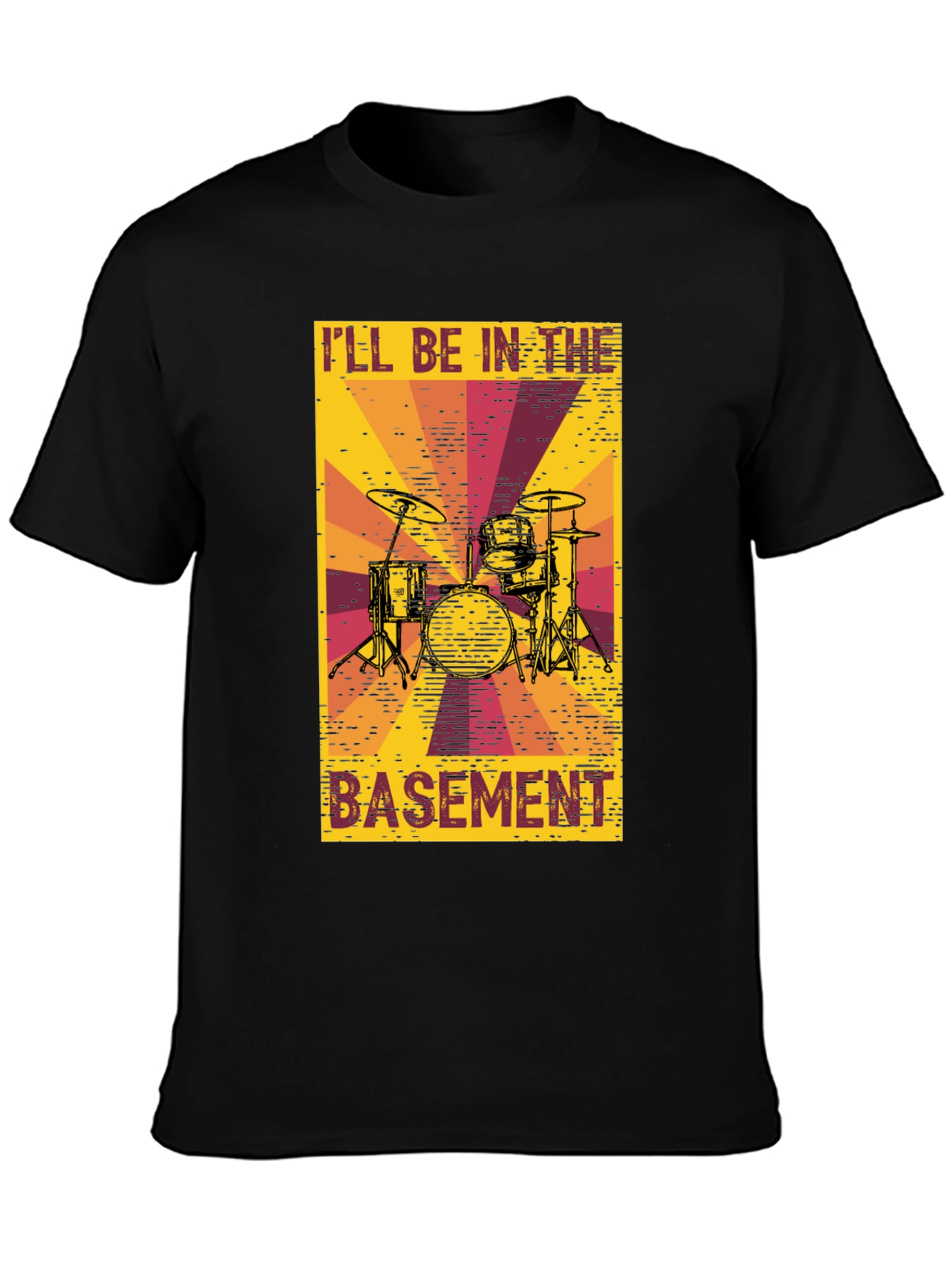 Ill Be In The Basement Drum Set T-Shirt