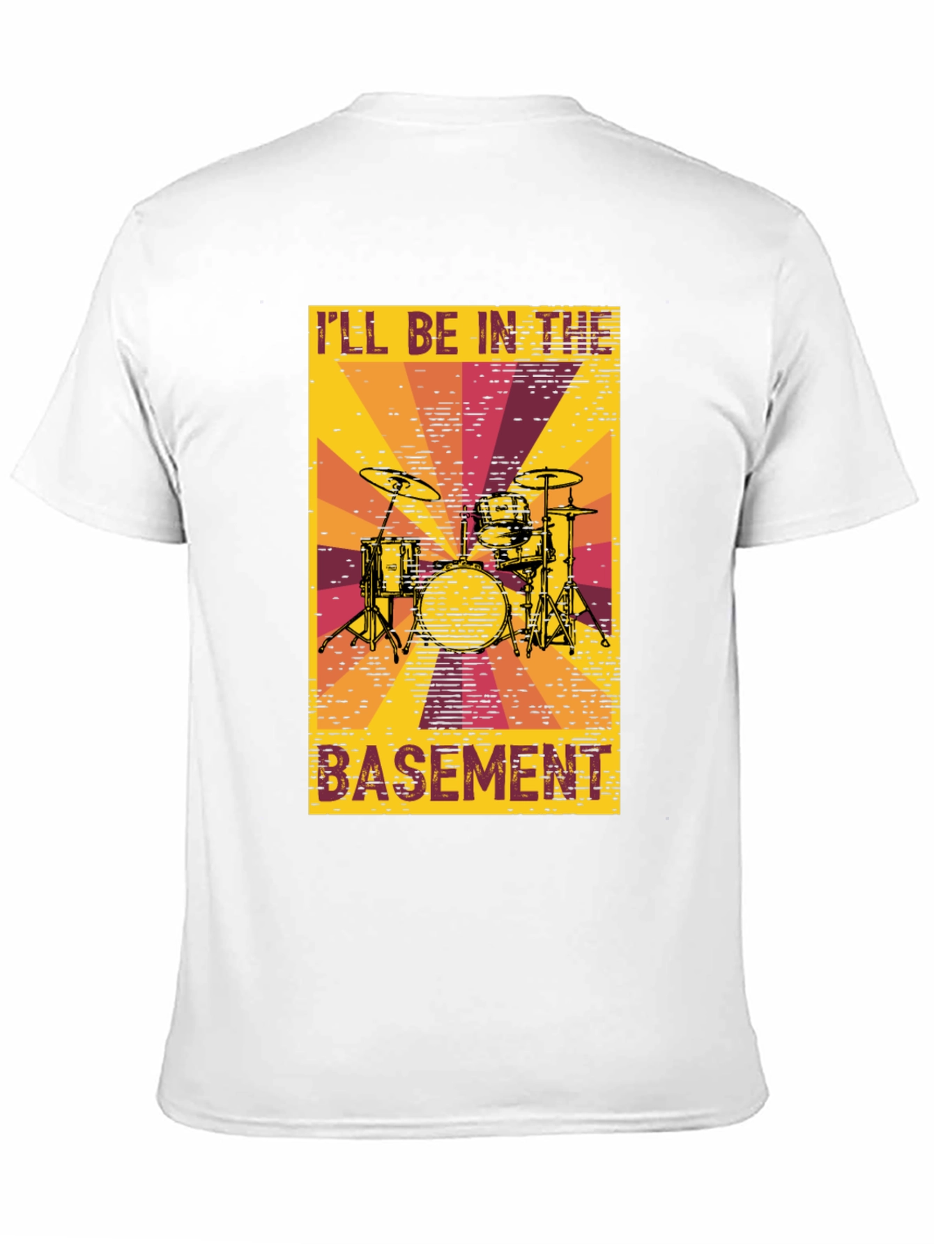 Ill Be In The Basement Drum Set T-Shirt