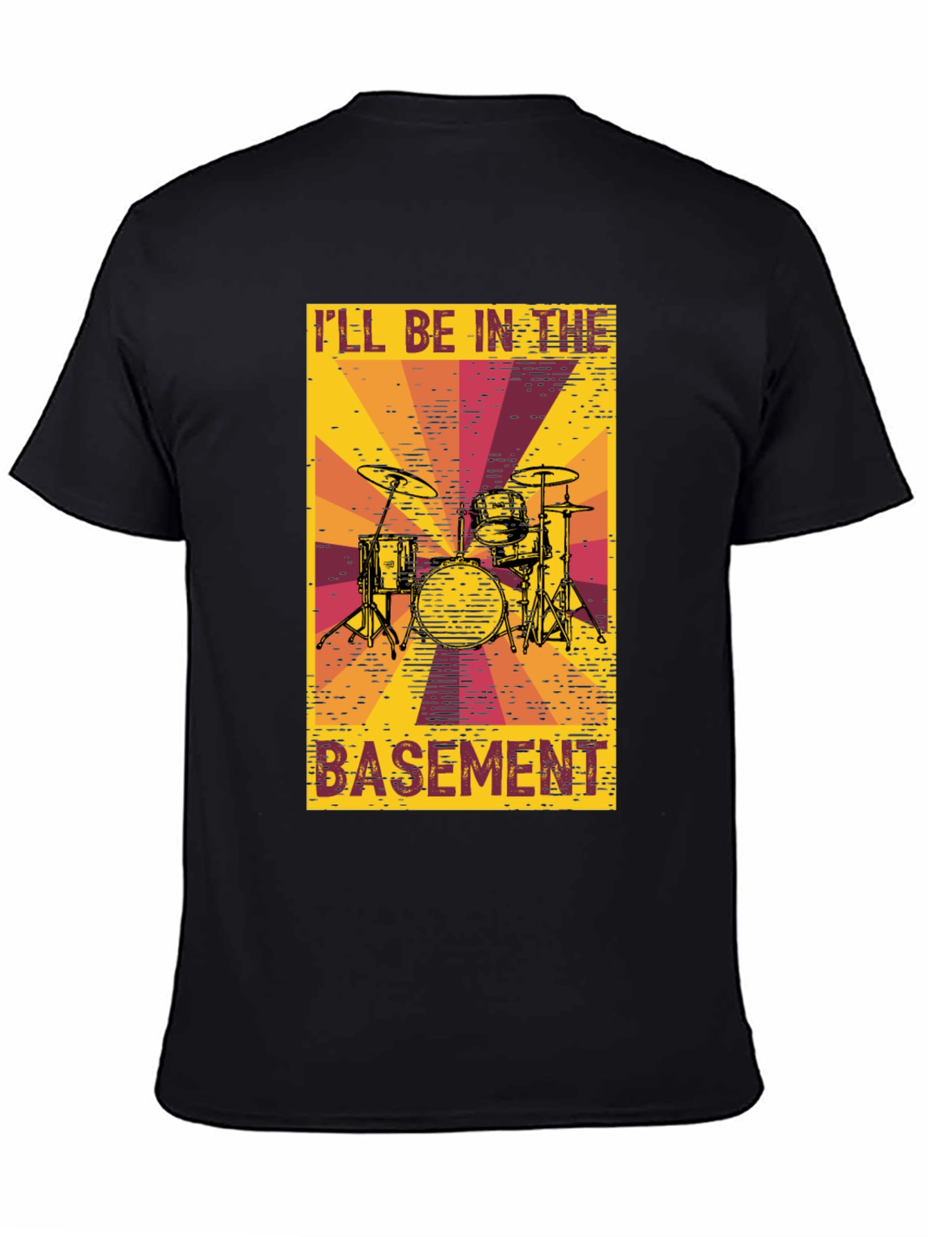 Ill Be In The Basement Drum Set T-Shirt