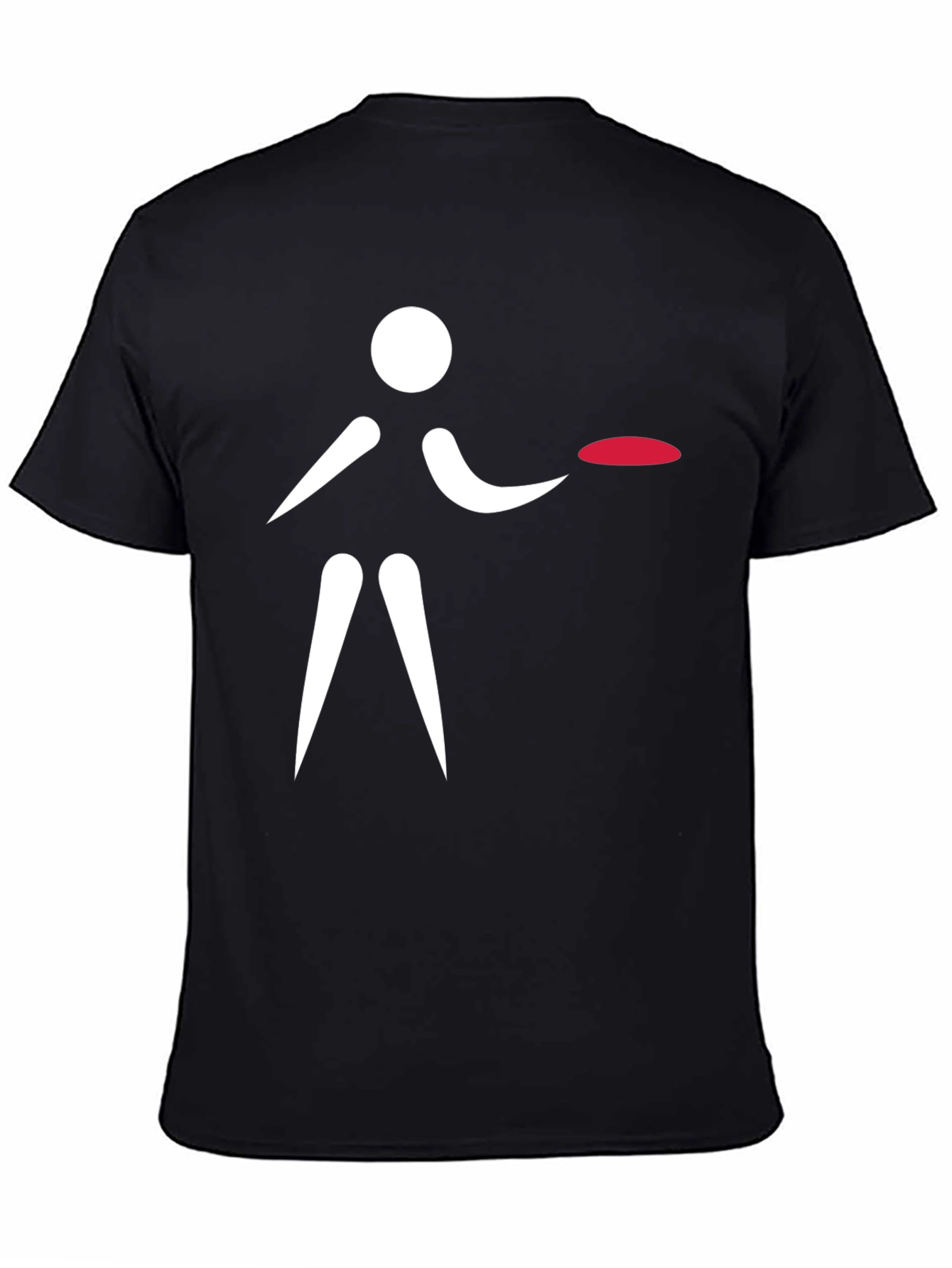 Frisbee Player Graphic T-Shirt - Black