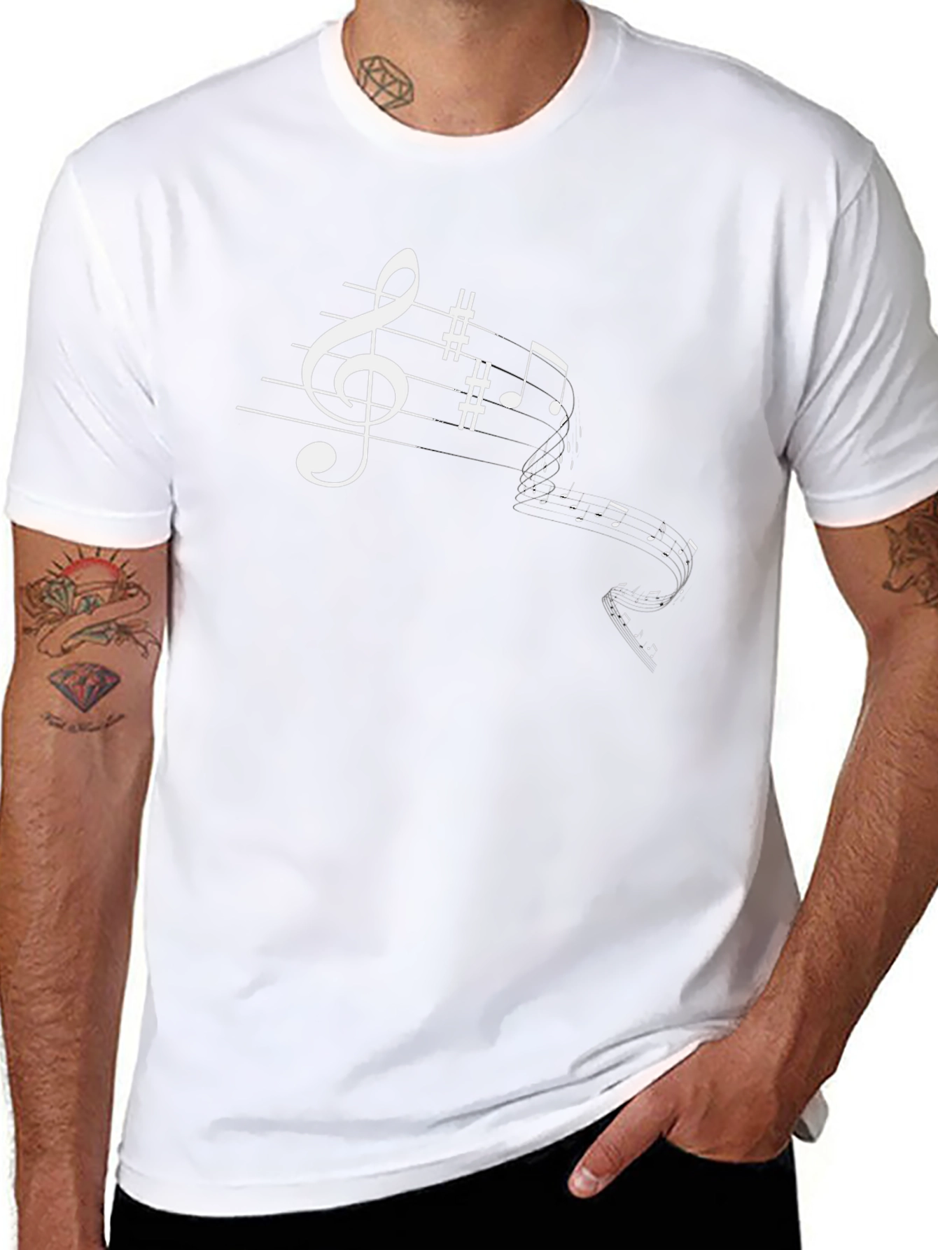 Musical Notes Graphic T-Shirt