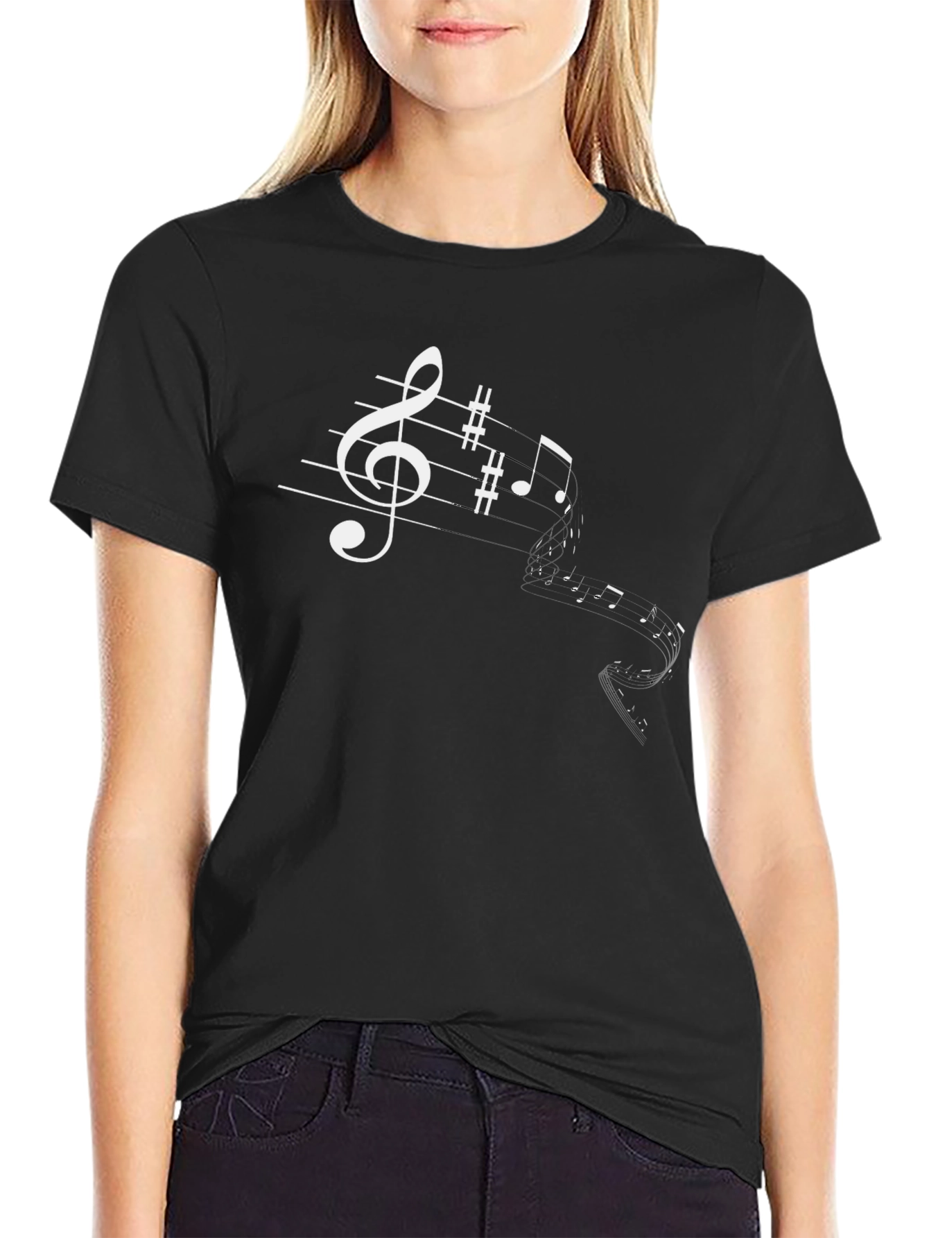 Musical Notes Graphic T-Shirt