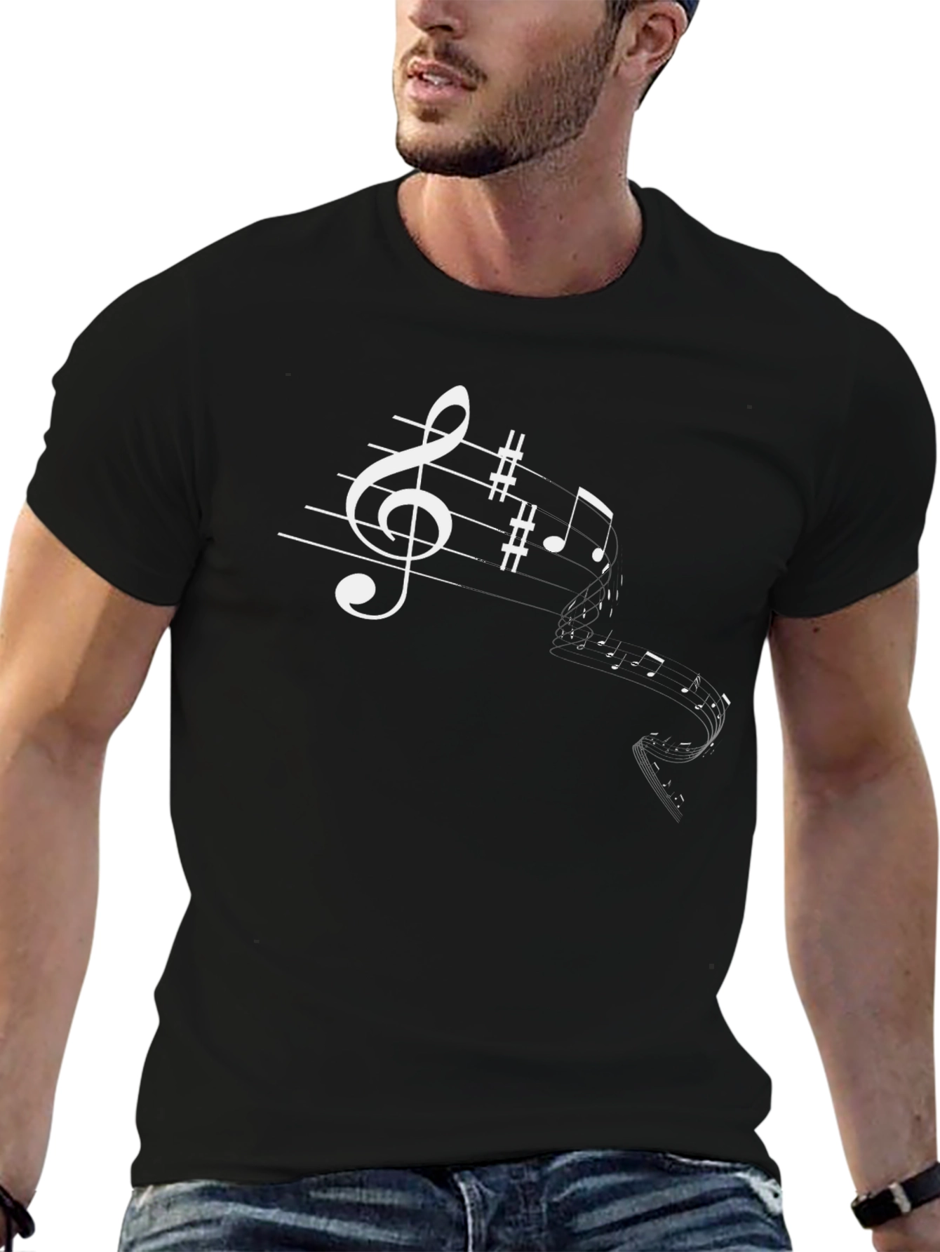 Musical Notes Graphic T-Shirt