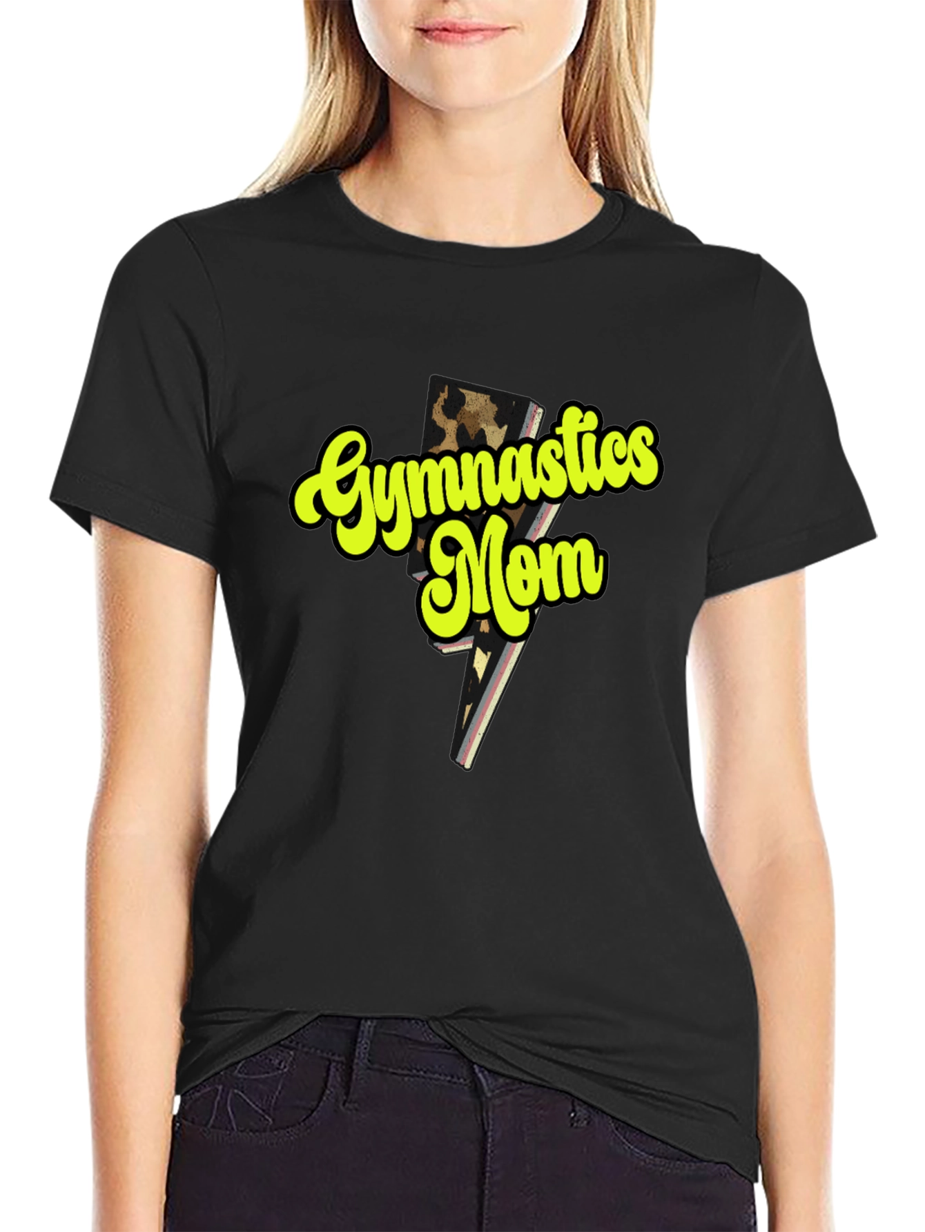 Gymnastics Mom Black T-Shirt