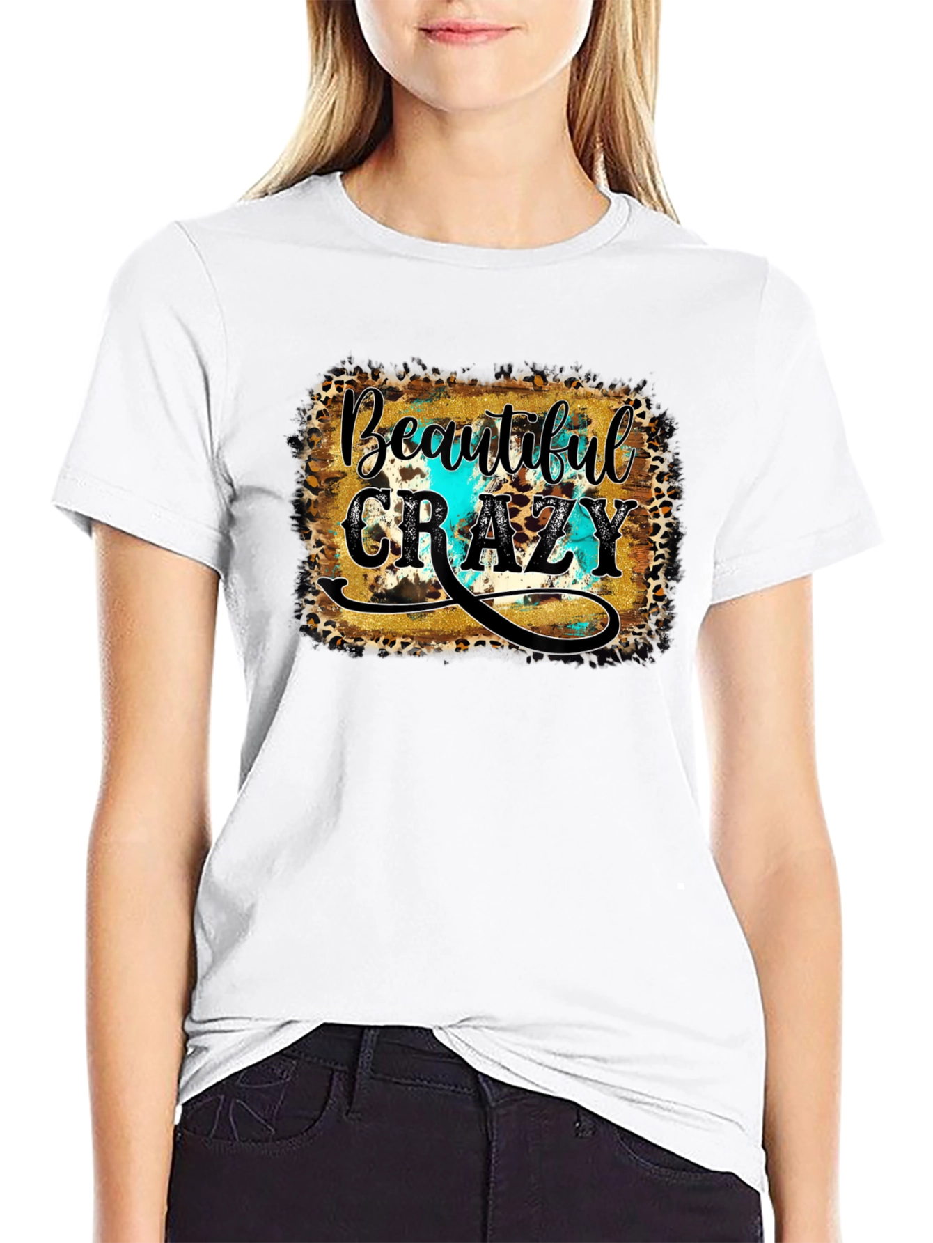 Beautiful Crazy Graphic Tee - Unisex Black T-Shirt