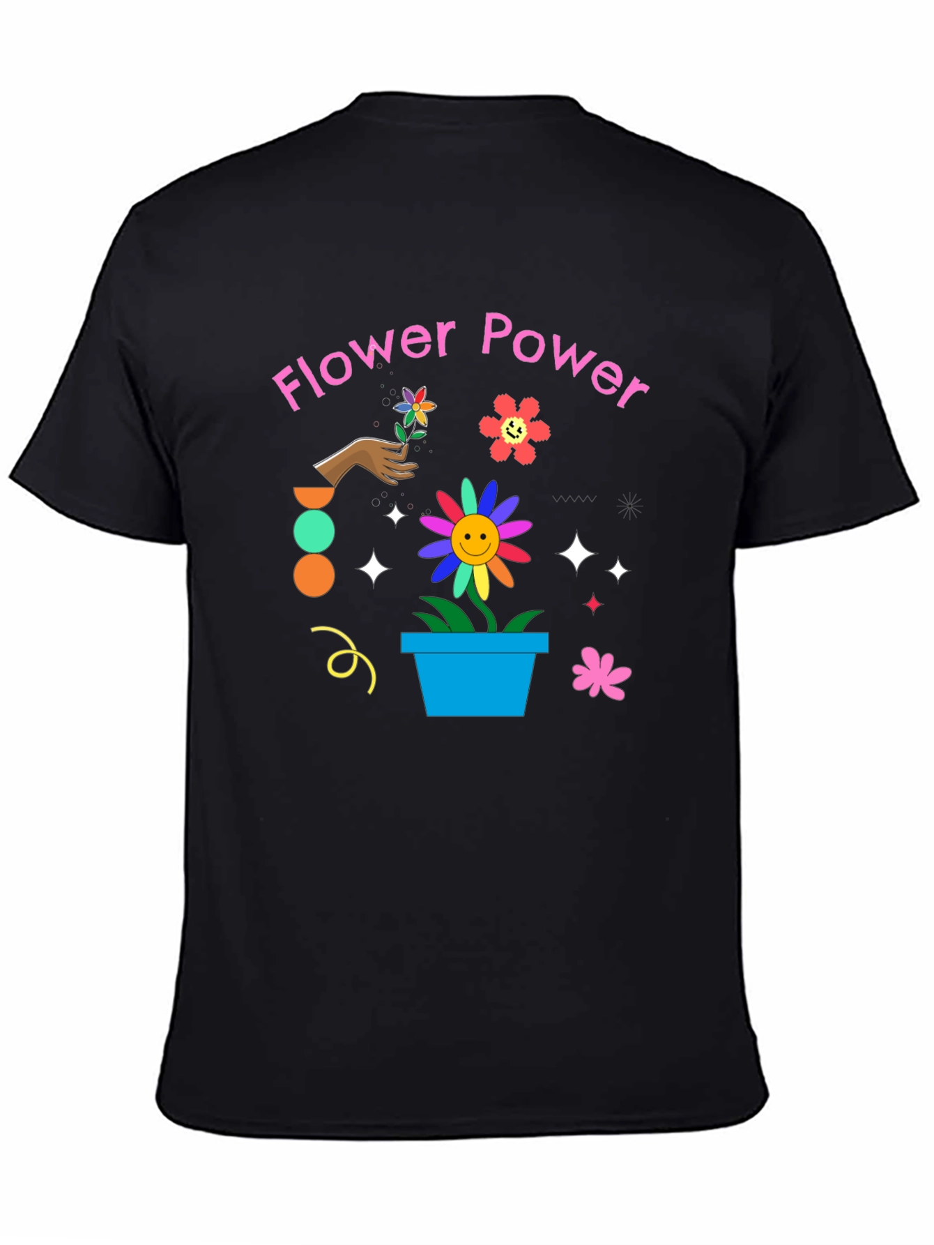 Flower Power Graphic Tee - Retro Style