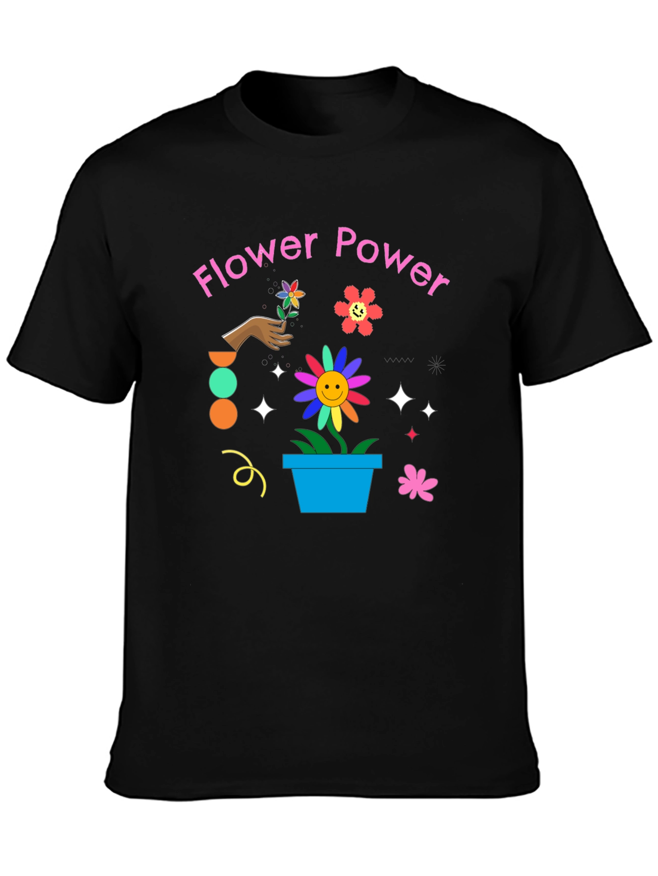 Flower Power Graphic Tee - Retro Style