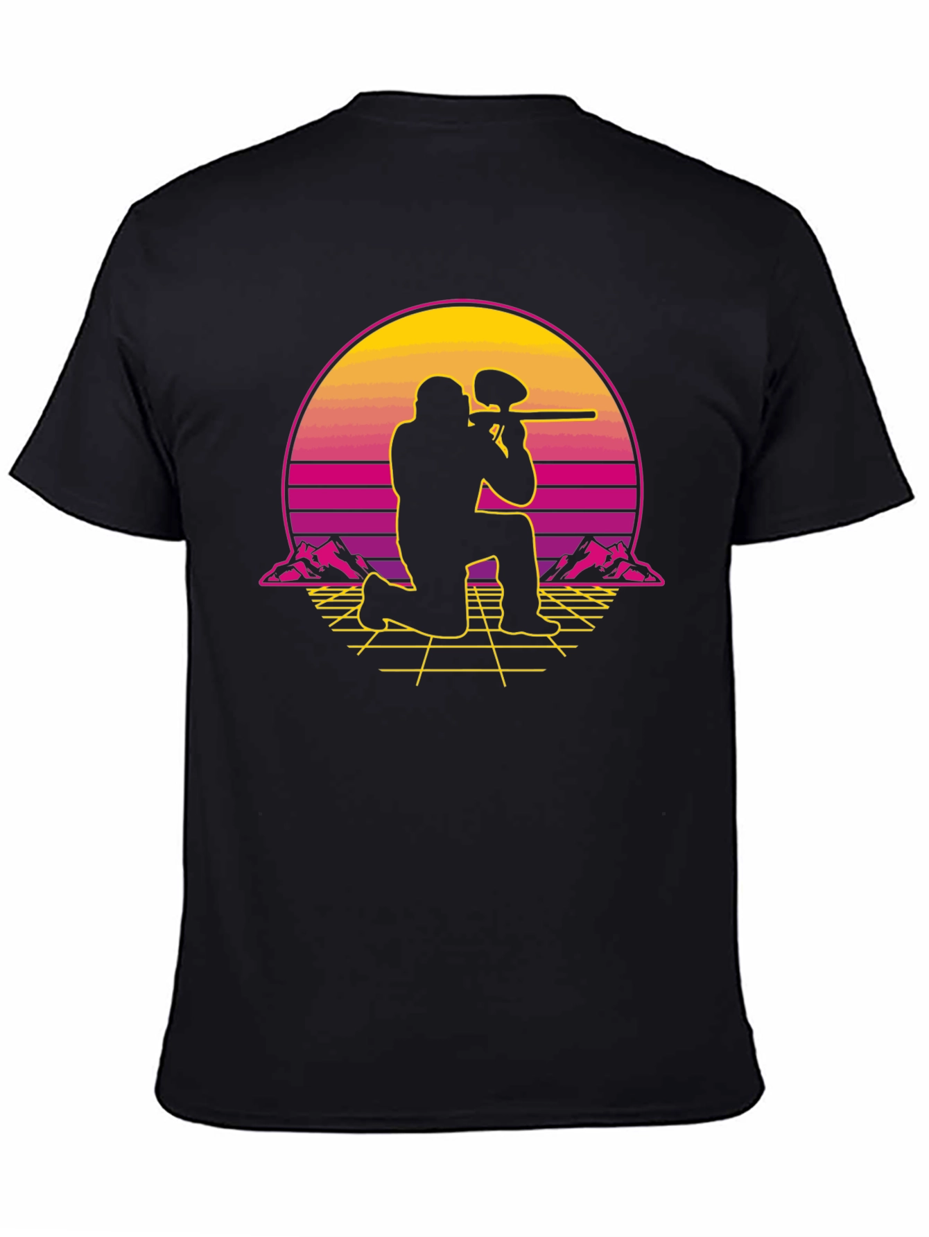 Paintball Sunset Graphic Tee - Retro Gamer Style