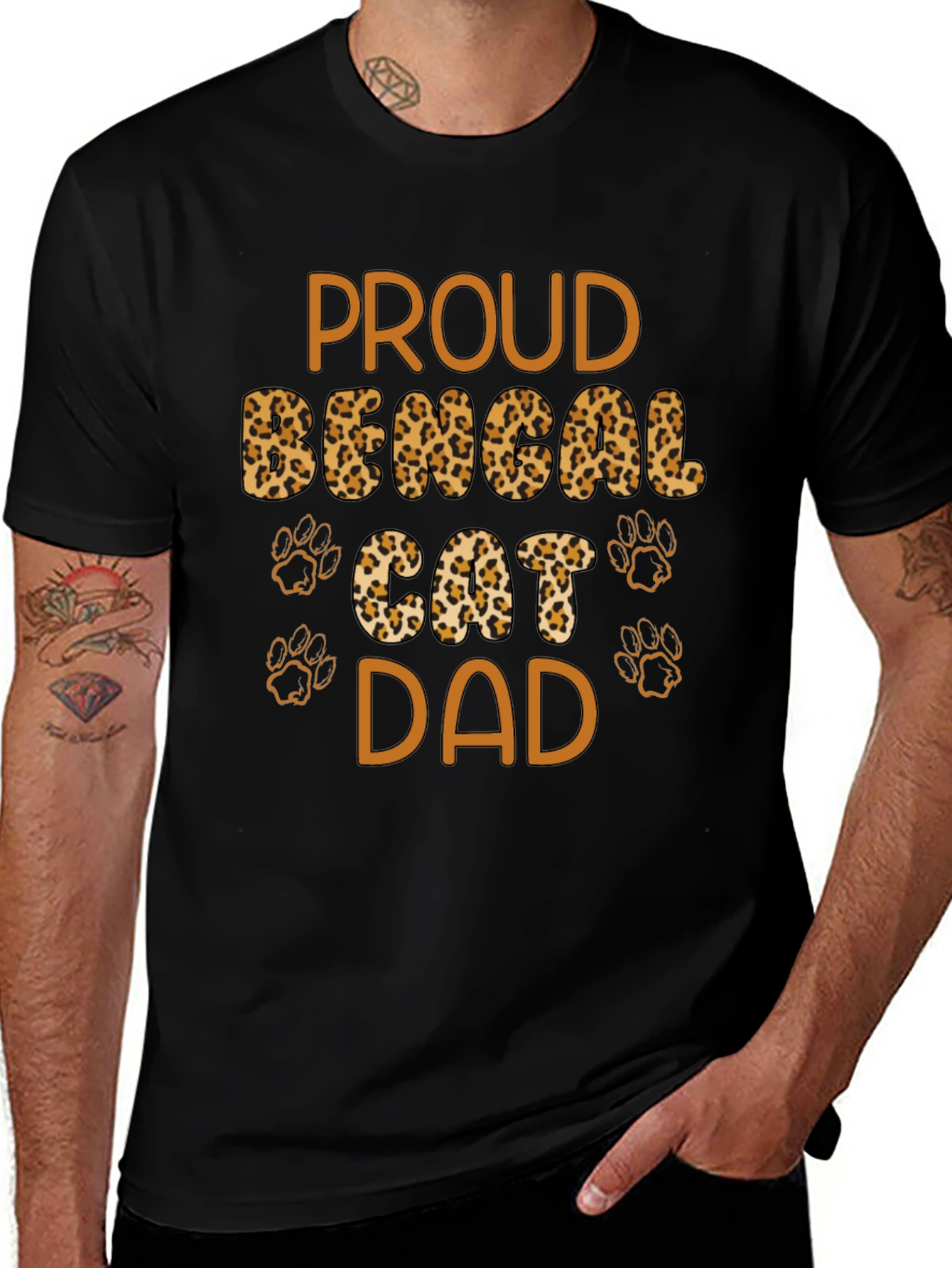Proud Bengal Cat Dad T-Shirt