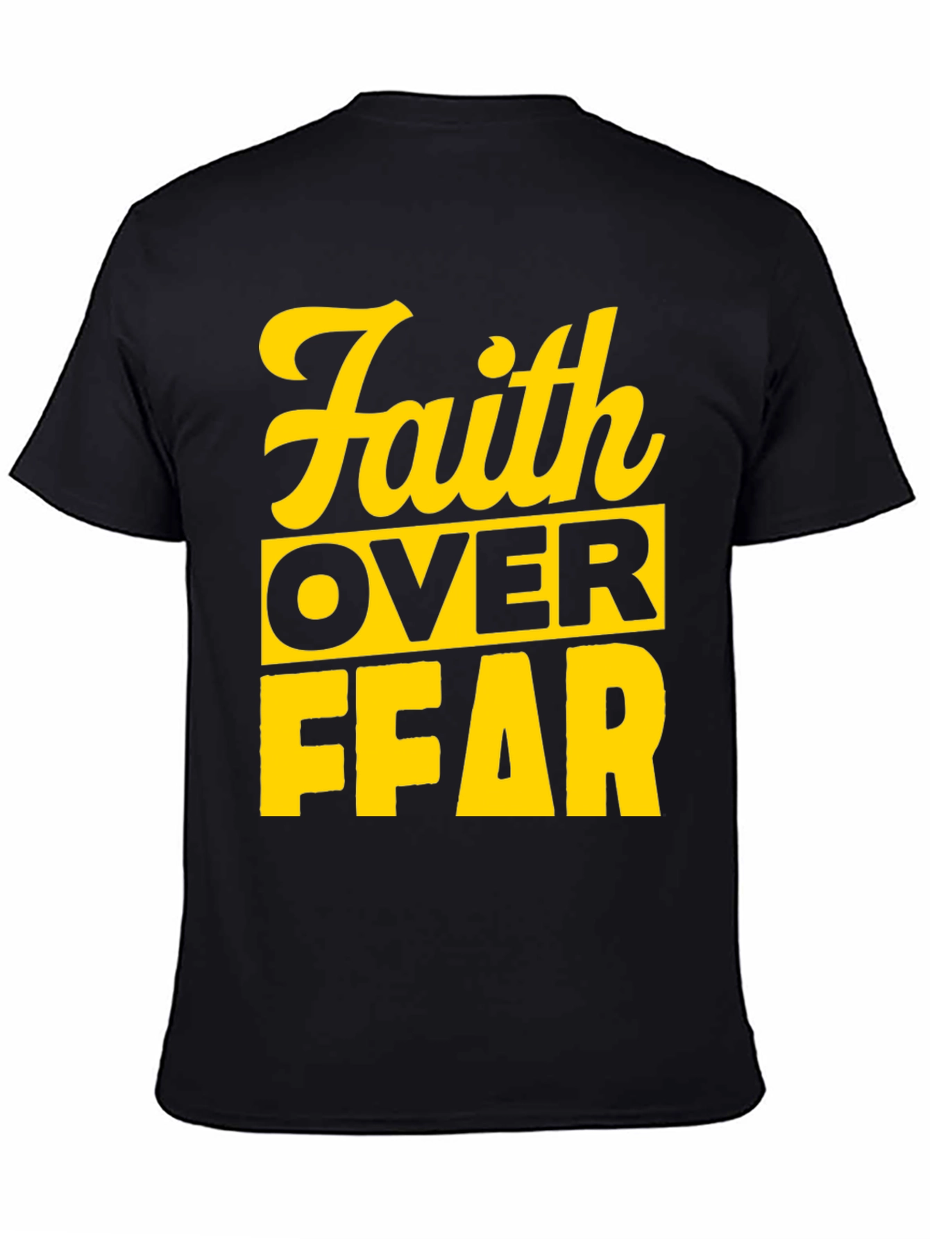 Faith Over Fear Graphic T-Shirt - Black