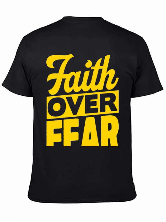 Faith Over Fear Graphic T-Shirt - Black