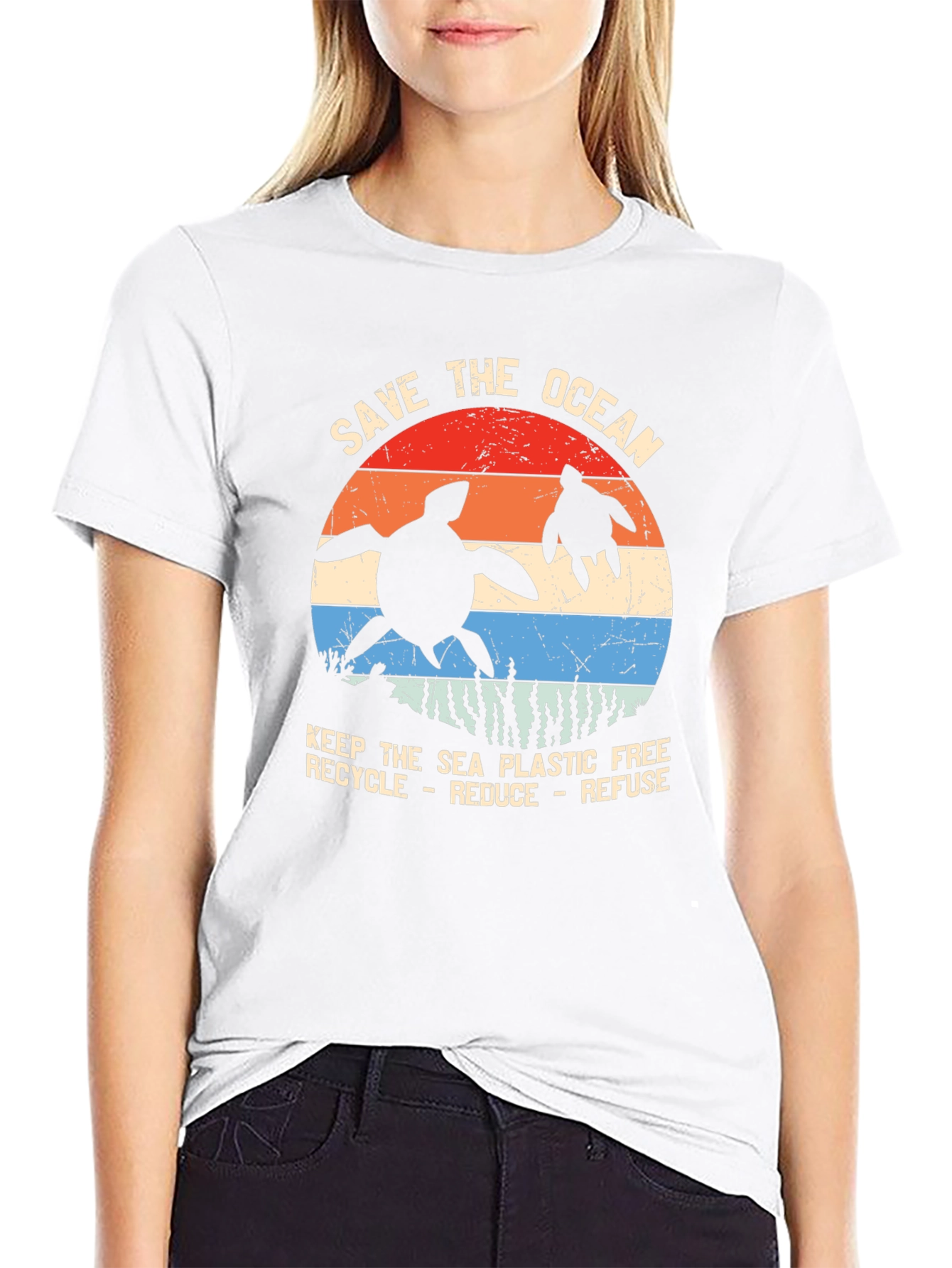 Save the Ocean Turtle Graphic Tee