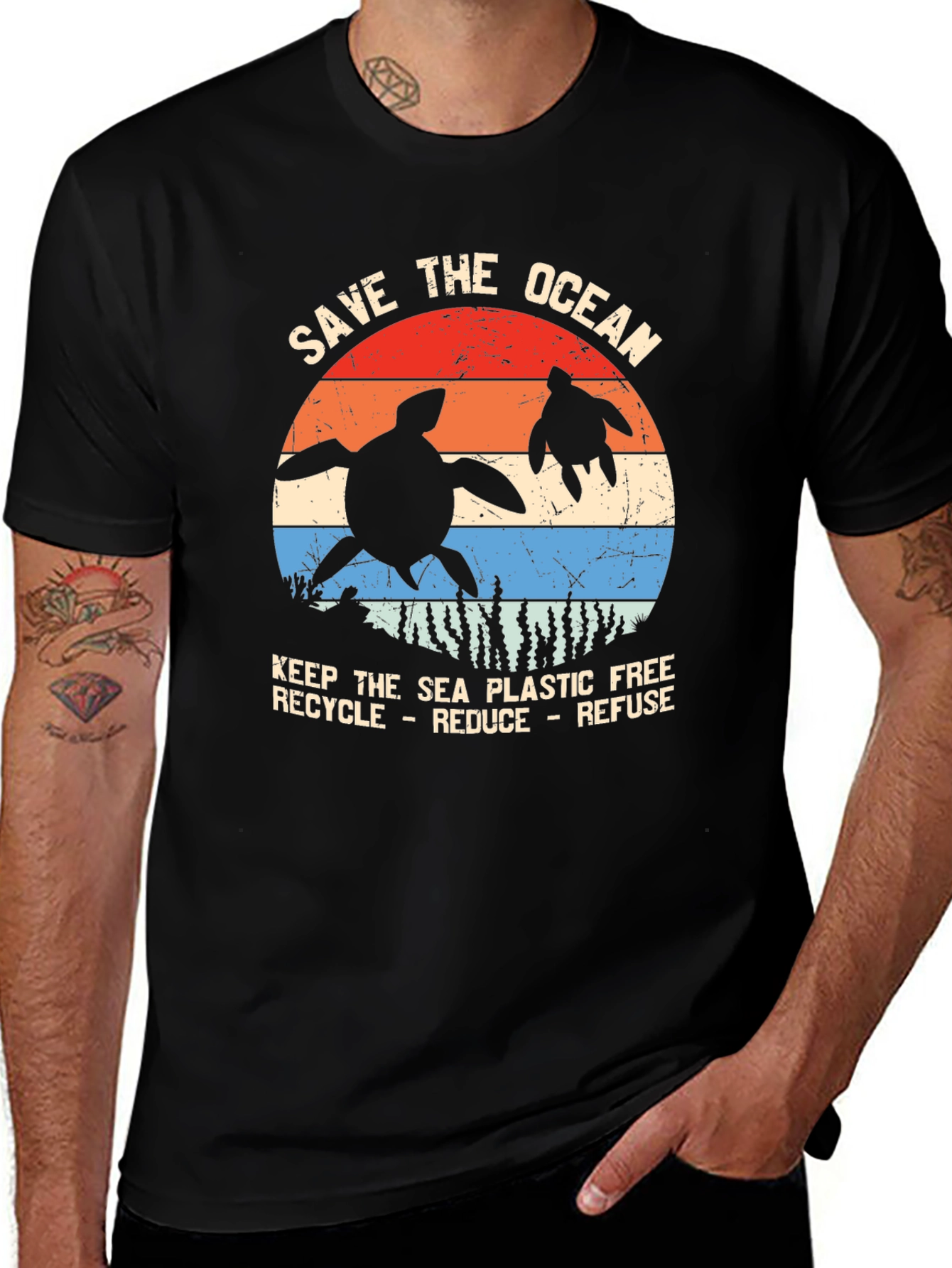 Save the Ocean Turtle Graphic Tee