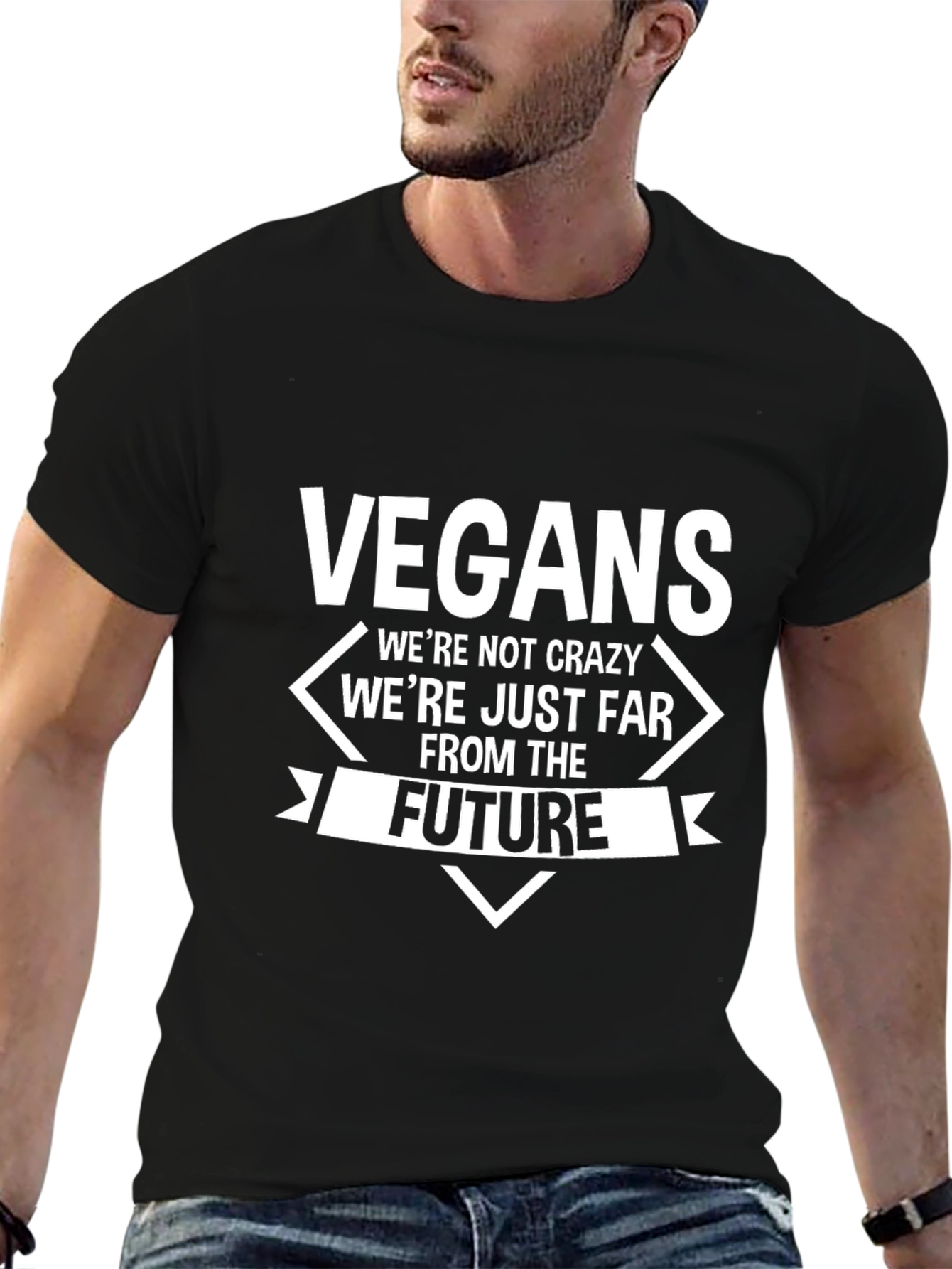 Vegan Future T-Shirt - Black Crew Neck Tee