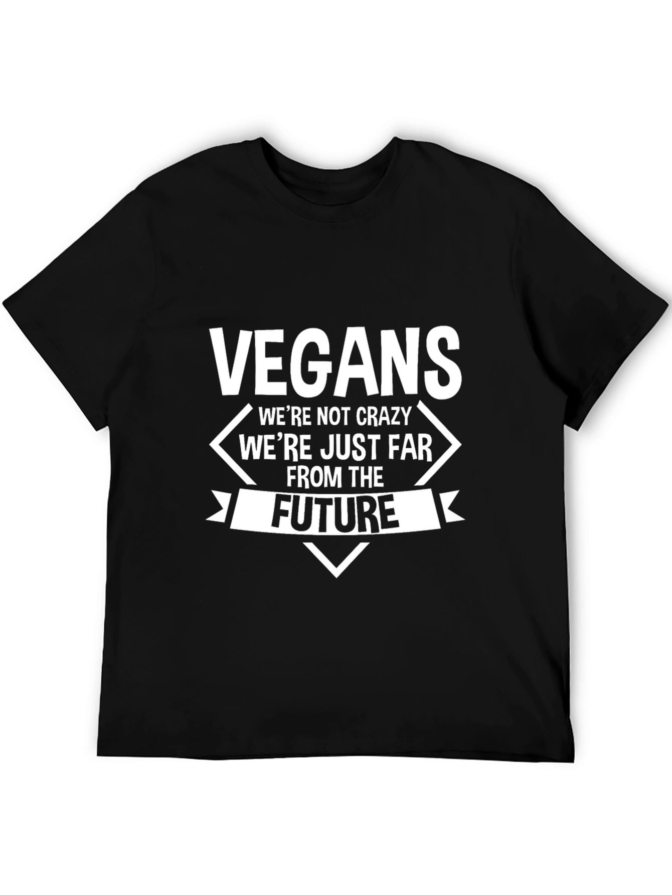 Vegan Future T-Shirt - Black Crew Neck Tee