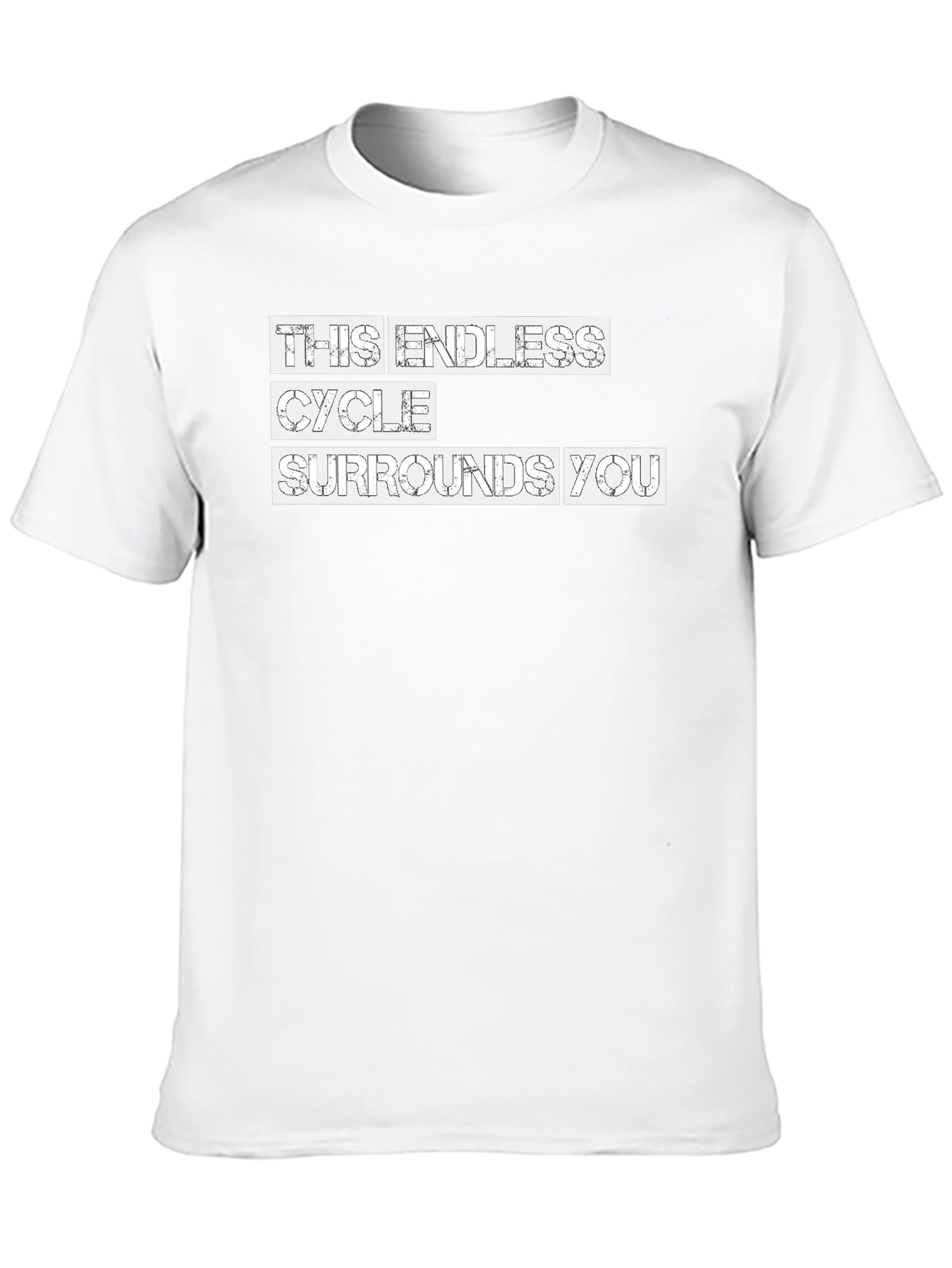 Endless Cycle Graphic Tee - Black Crew Neck T-Shirt