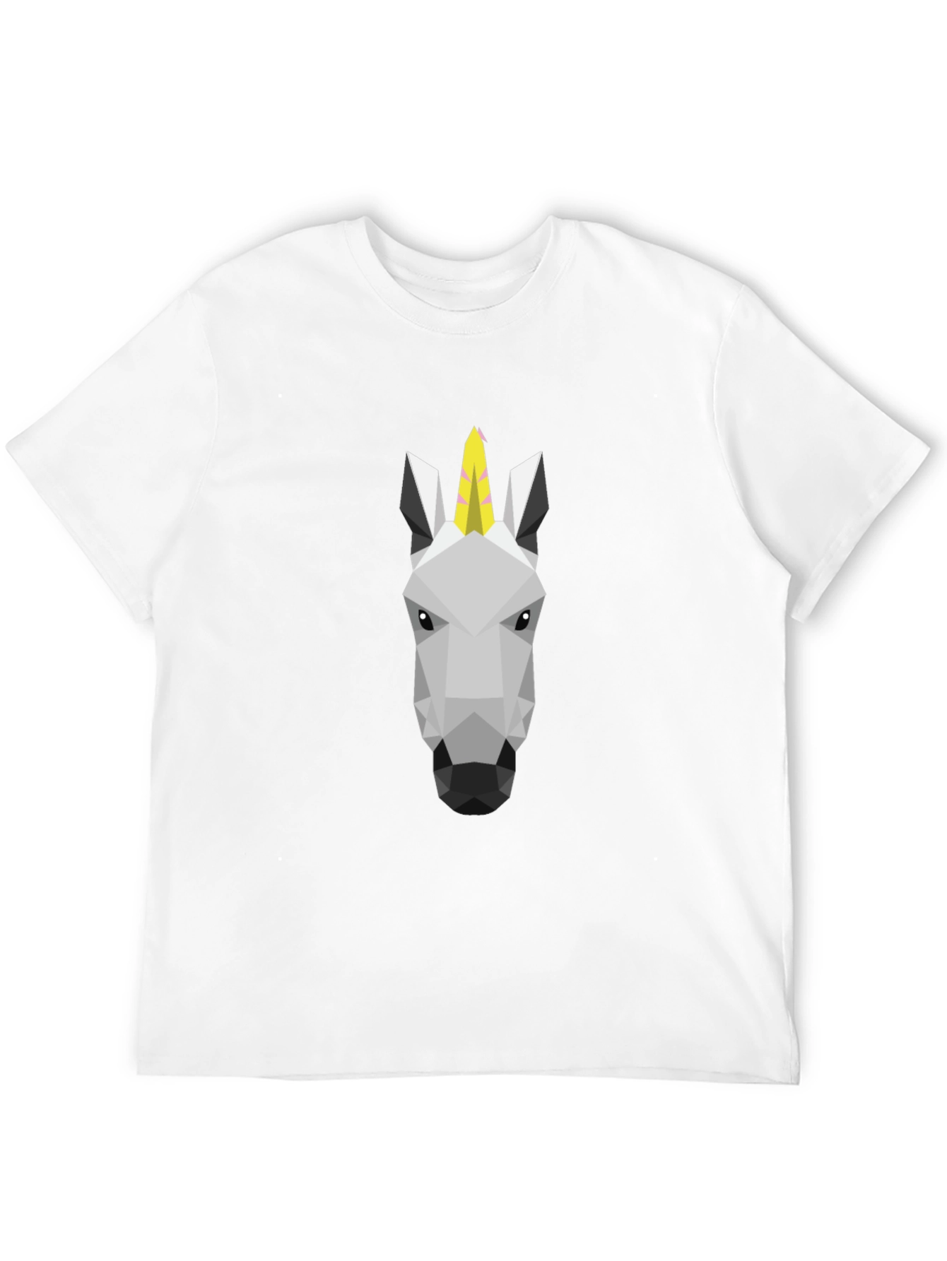 Geometric Unicorn Black T-Shirt