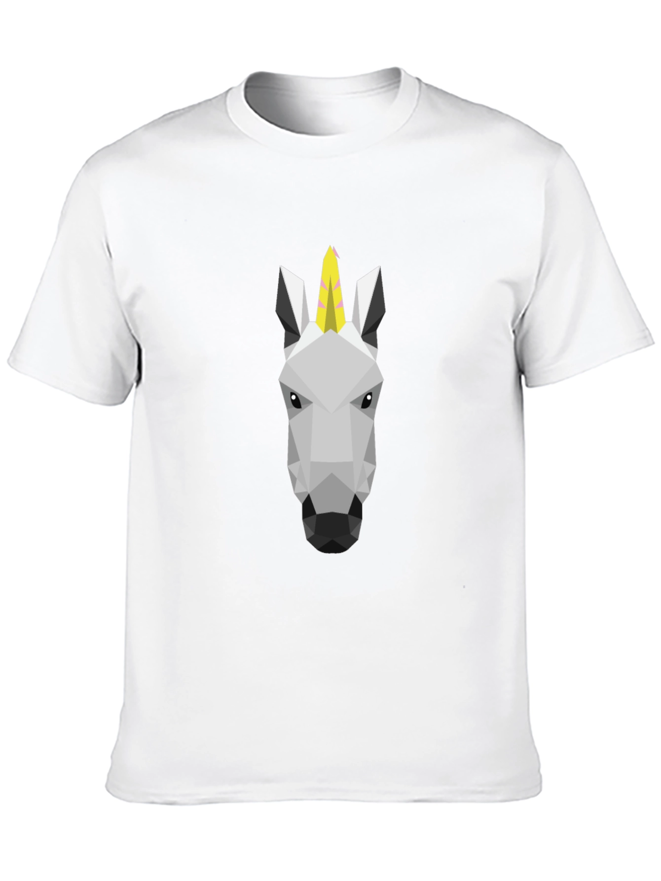 Geometric Unicorn Black T-Shirt