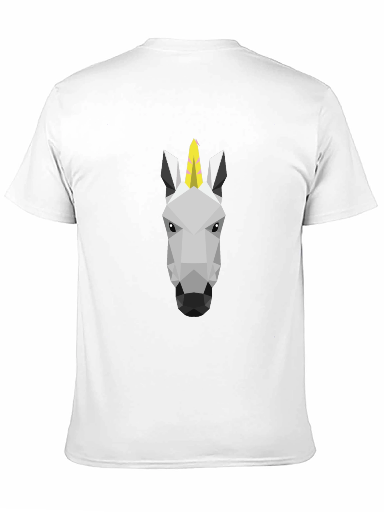 Geometric Unicorn Black T-Shirt