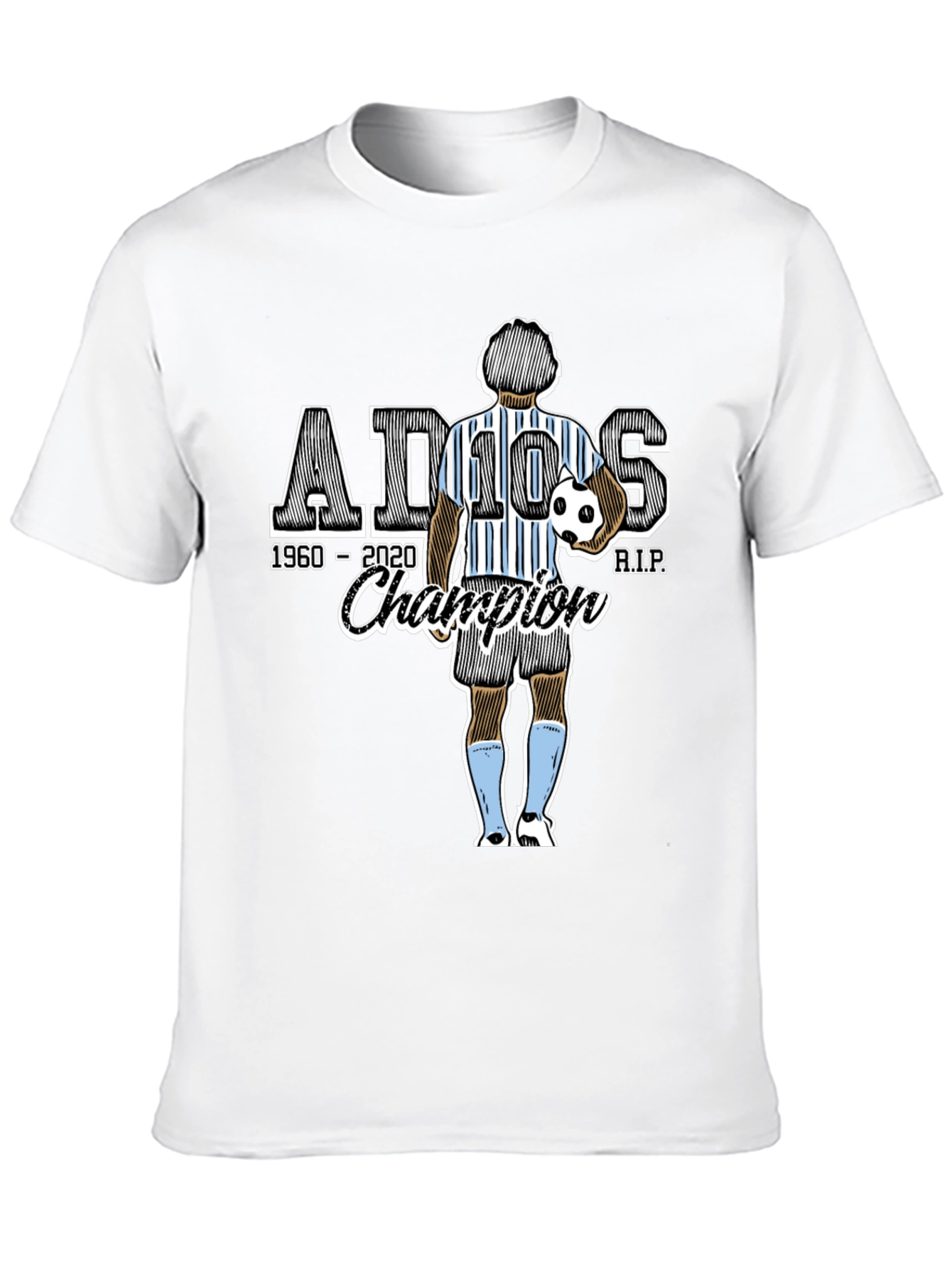 Maradona Tribute T-Shirt - Adios Champion 1960-2020