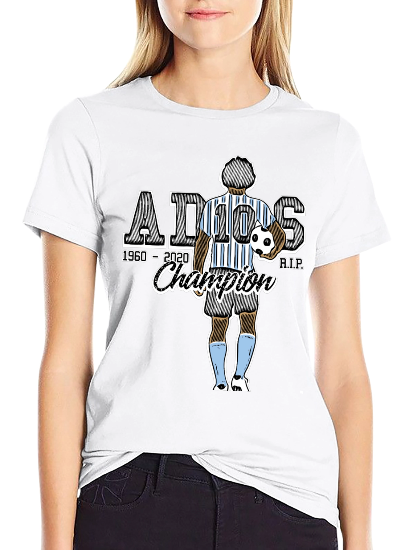 Maradona Tribute T-Shirt - Adios Champion 1960-2020
