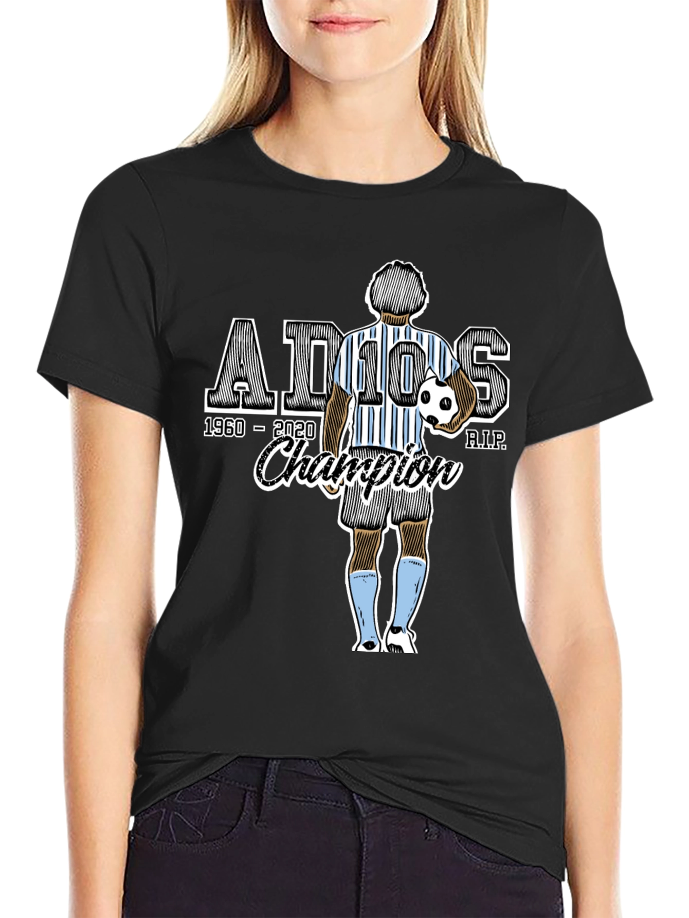 Maradona Tribute T-Shirt - Adios Champion 1960-2020