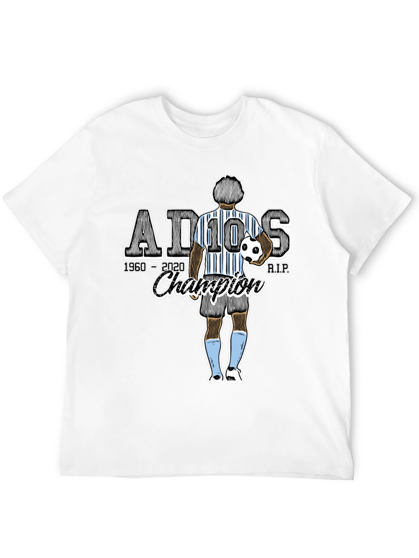 Maradona Tribute T-Shirt - Adios Champion 1960-2020