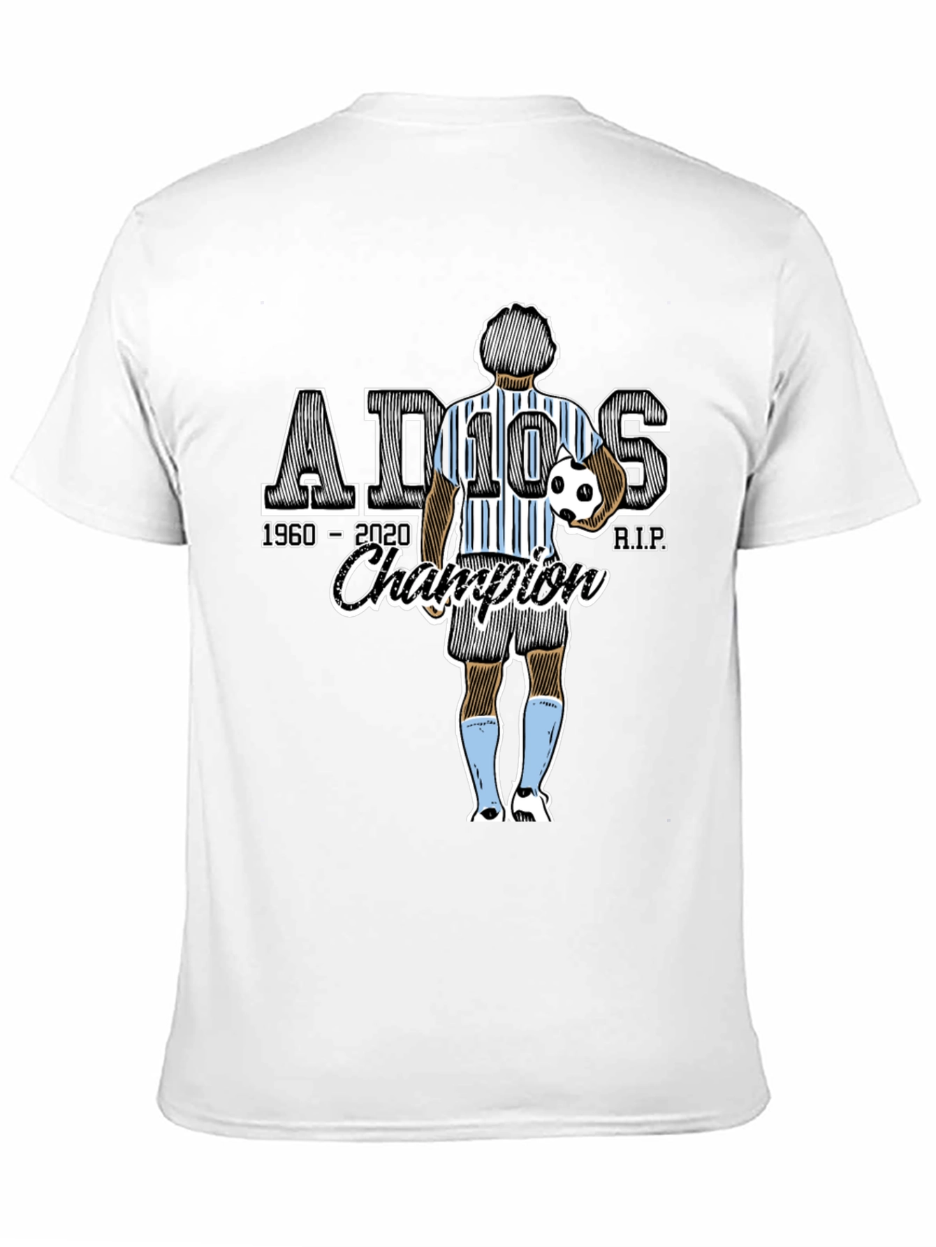 Maradona Tribute T-Shirt - Adios Champion 1960-2020