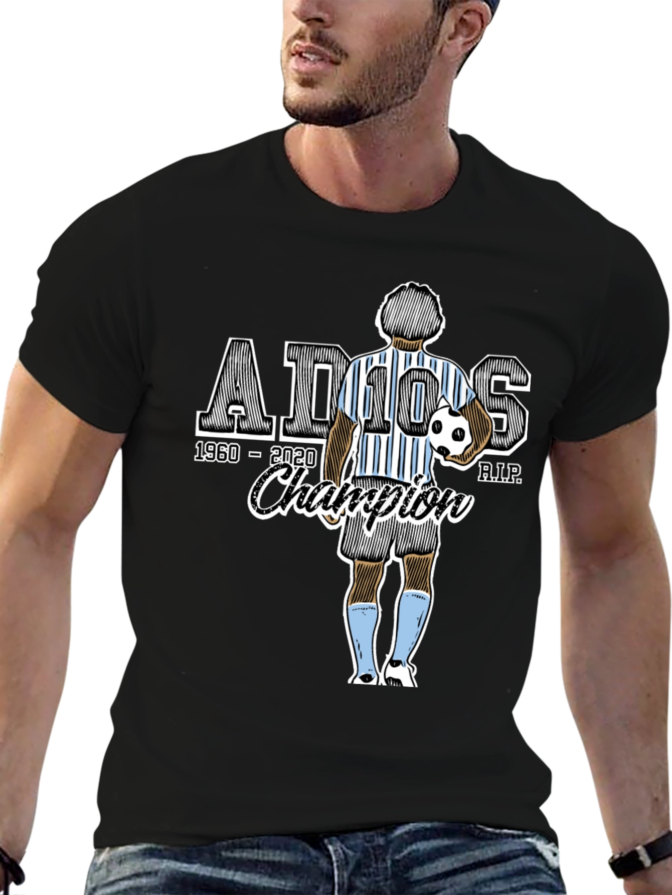 Maradona Tribute T-Shirt - Adios Champion 1960-2020