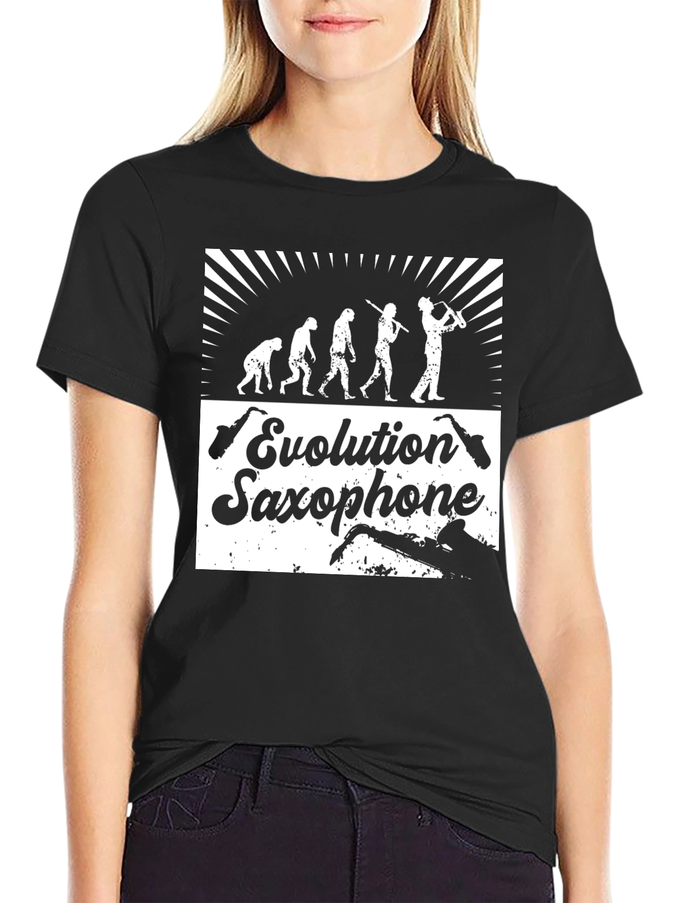 Evolution Saxophone T-Shirt - Funny Music Tee