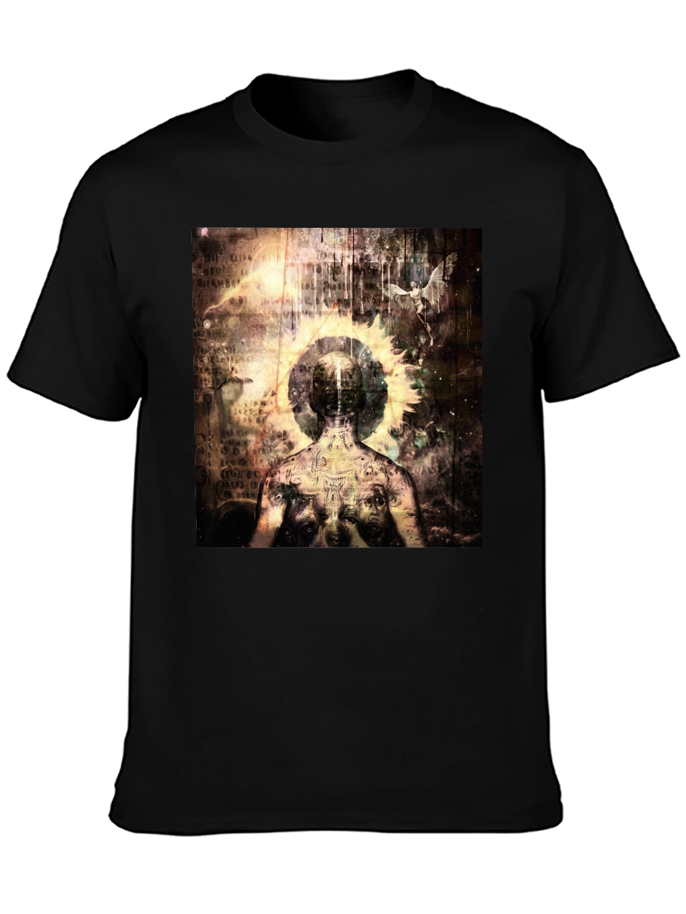 Abstract Art Graphic Tee - Black