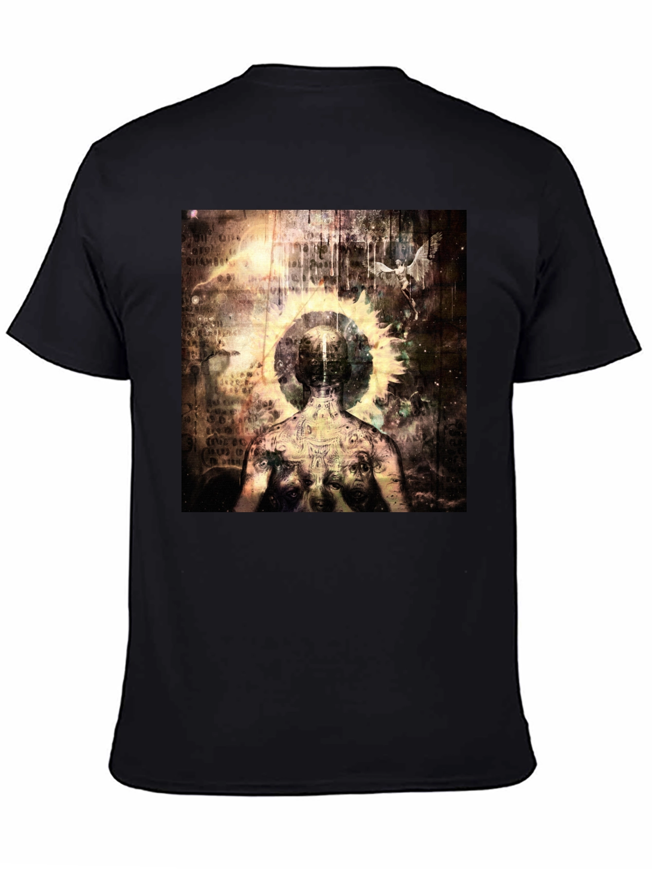 Abstract Art Graphic Tee - Black