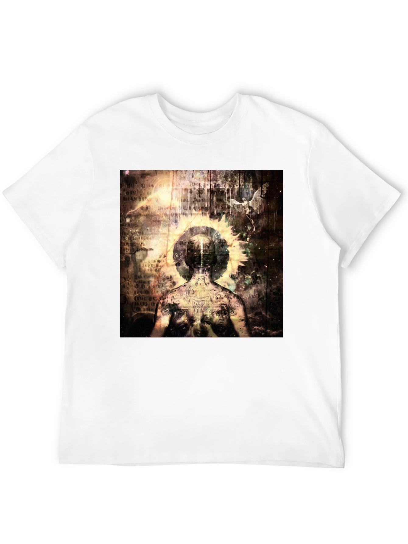 Abstract Art Graphic Tee - Black